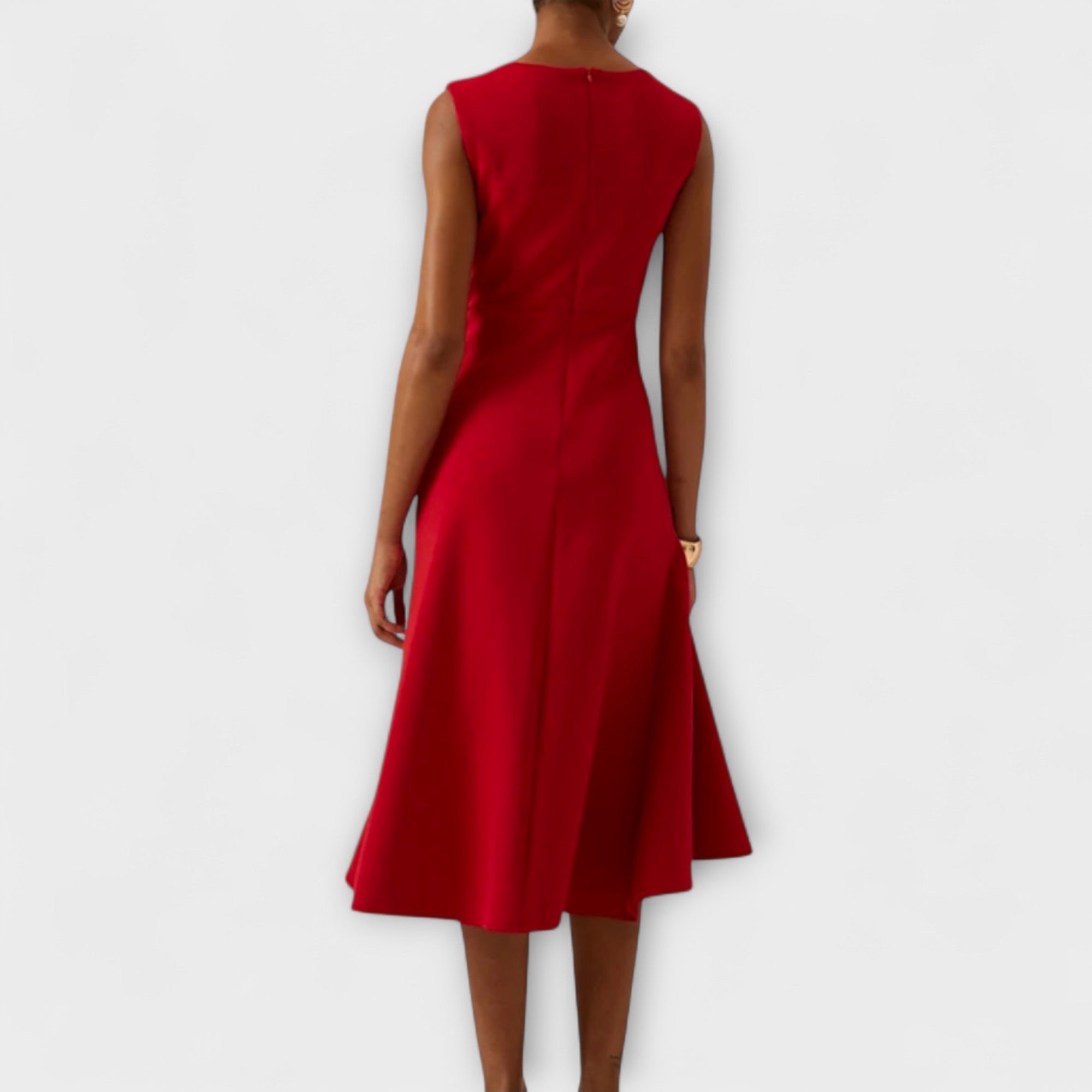 Damen Midikleid Asymmetrisch | Drapiert Front