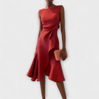 Damen Midikleid Asymmetrisch | Drapiert