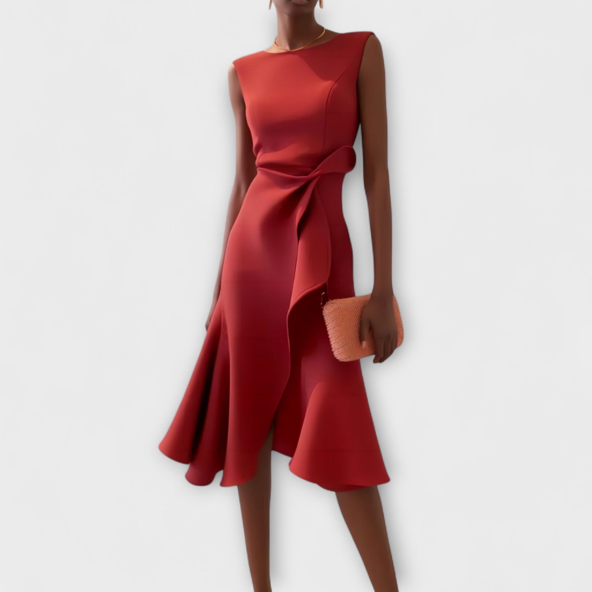Damen Midikleid Asymmetrisch | Drapiert Hero