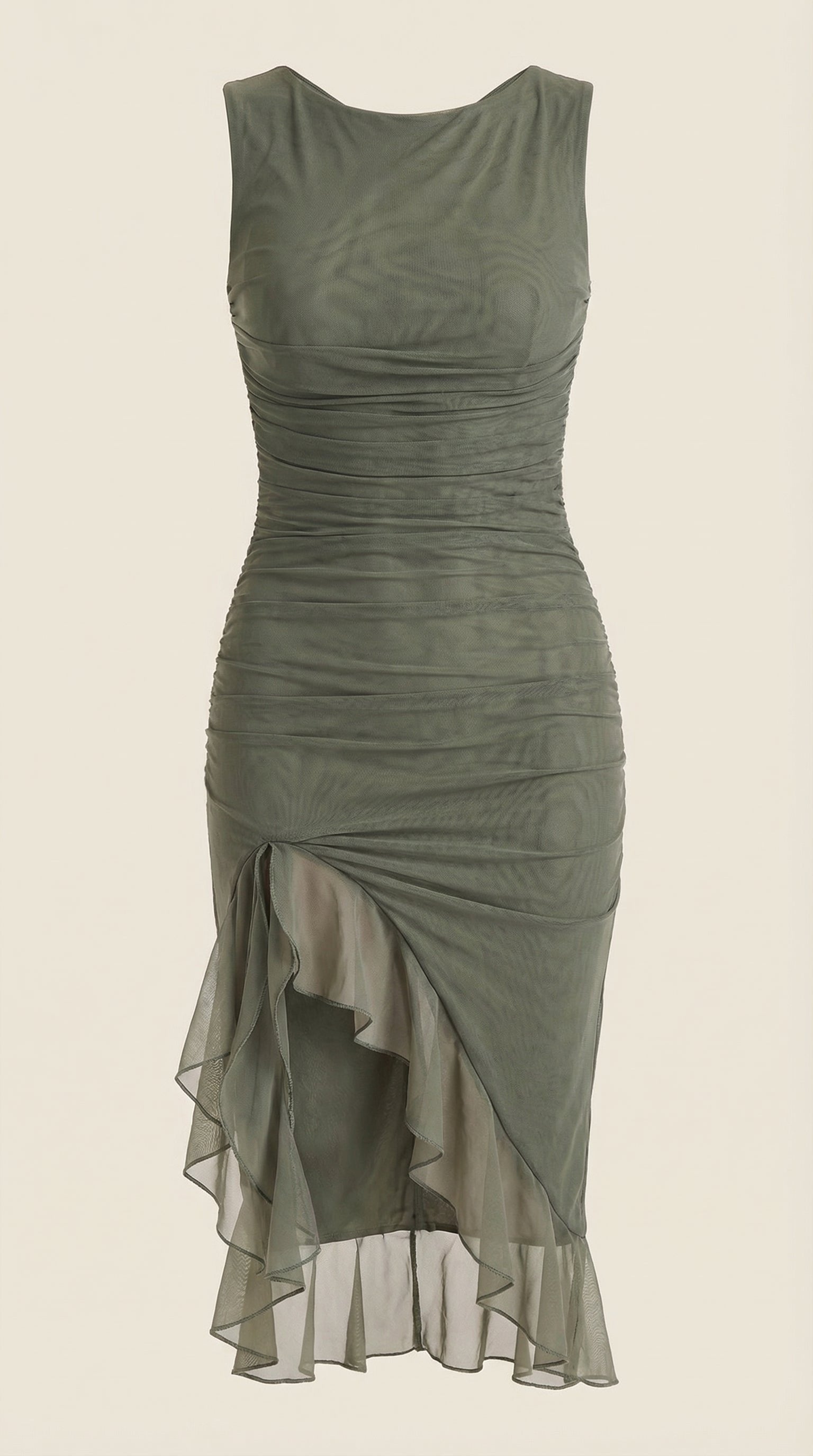 Damen Midikleid Asymmetrischer Saum | Rüschen View 20