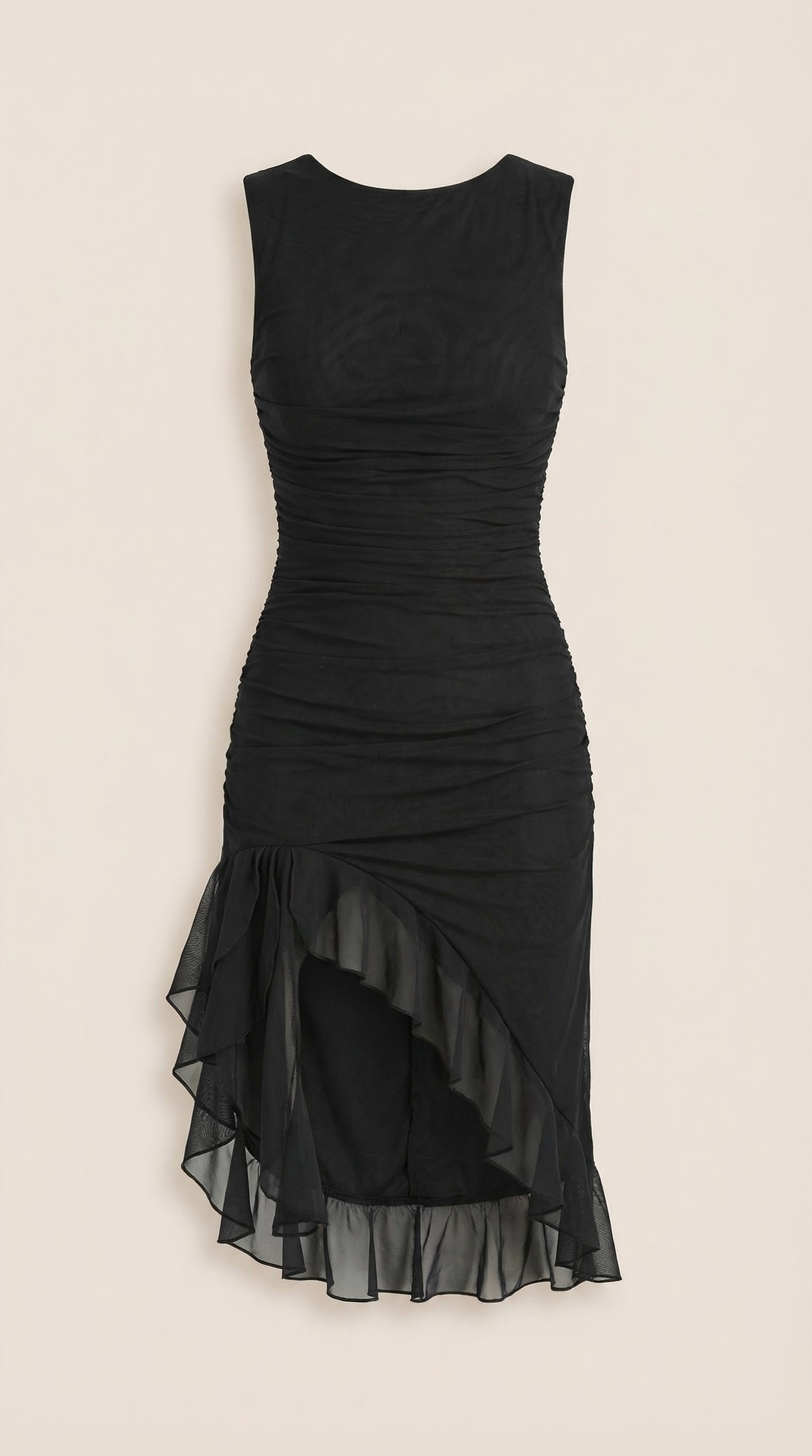 Damen Midikleid Asymmetrischer Saum | Rüschen View 30