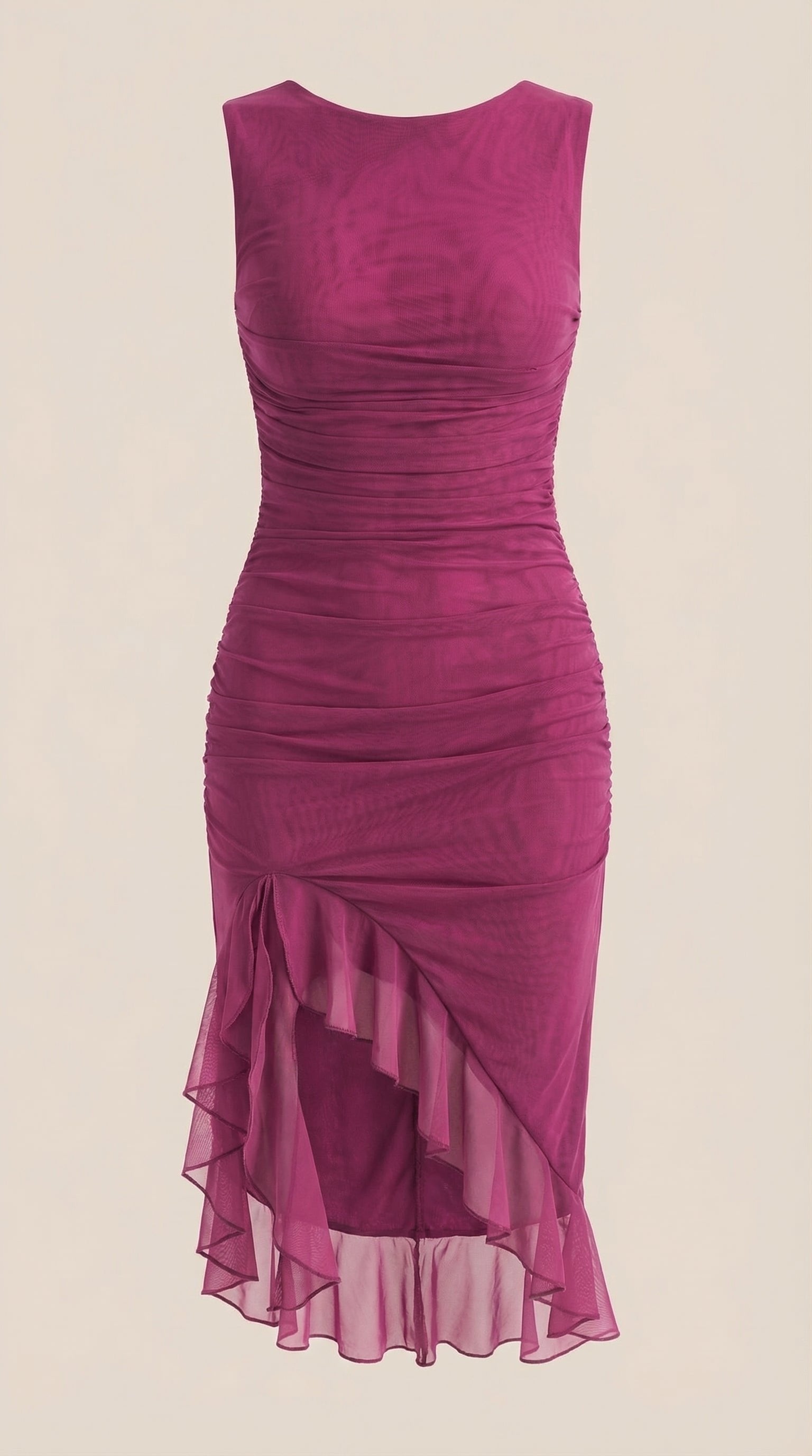 Damen Midikleid Asymmetrischer Saum | Rüschen View 35