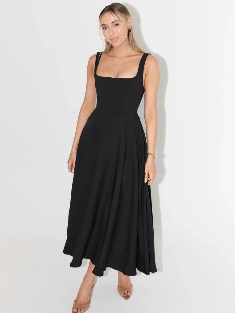 Damen Midikleid Carré-Ausschnitt | Klassisch Alternate