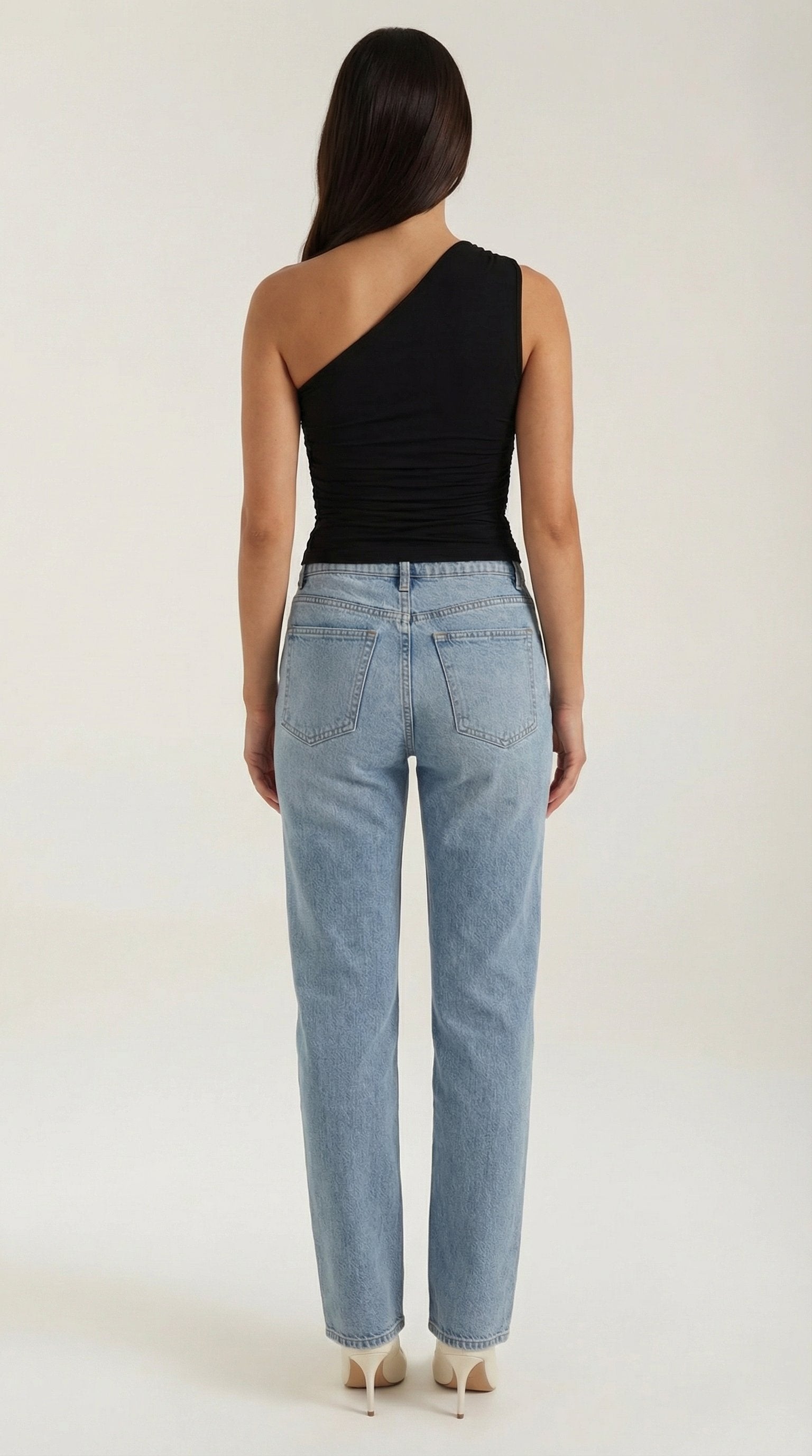 Damen One-Shoulder Top | Ärmellos View 14
