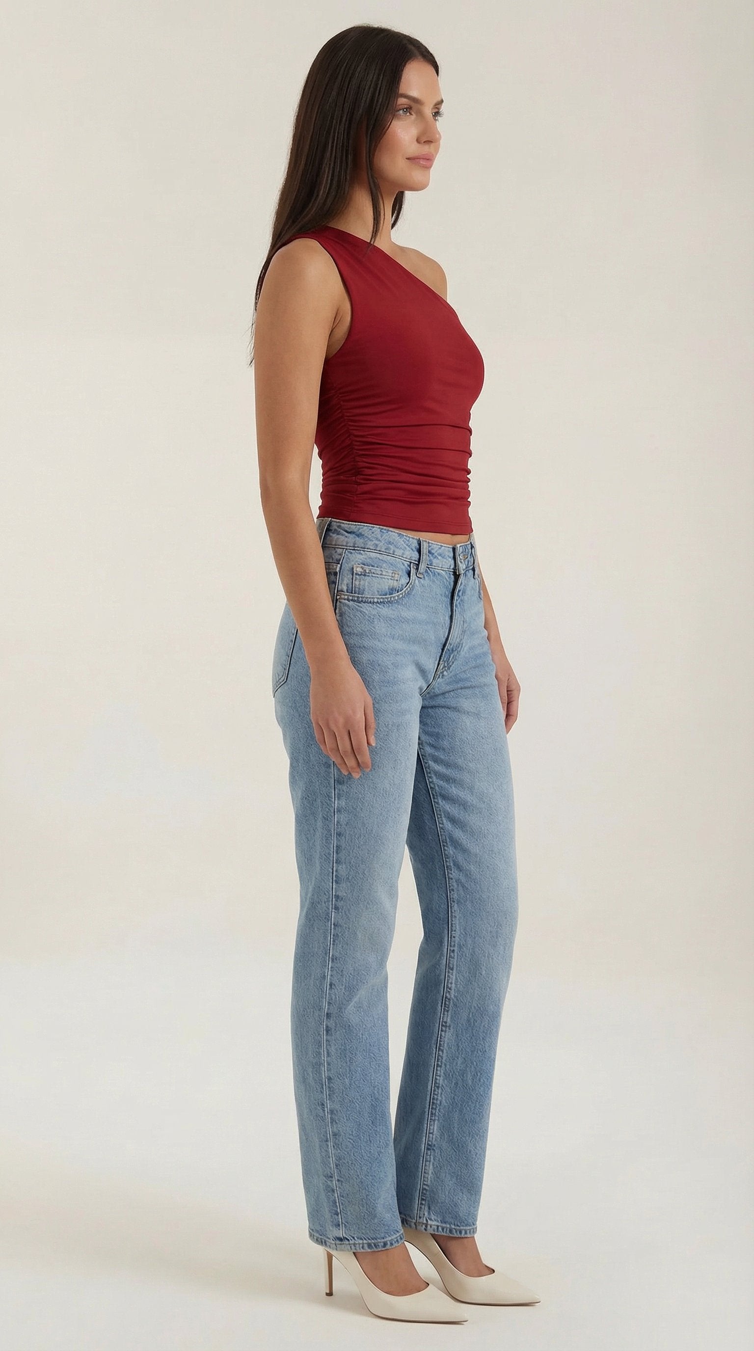 Damen One-Shoulder Top | Ärmellos View 17