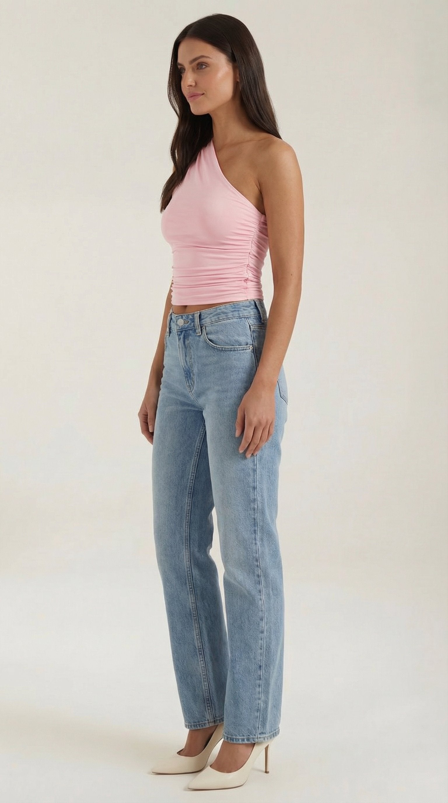 Damen One-Shoulder Top | Ärmellos View 22