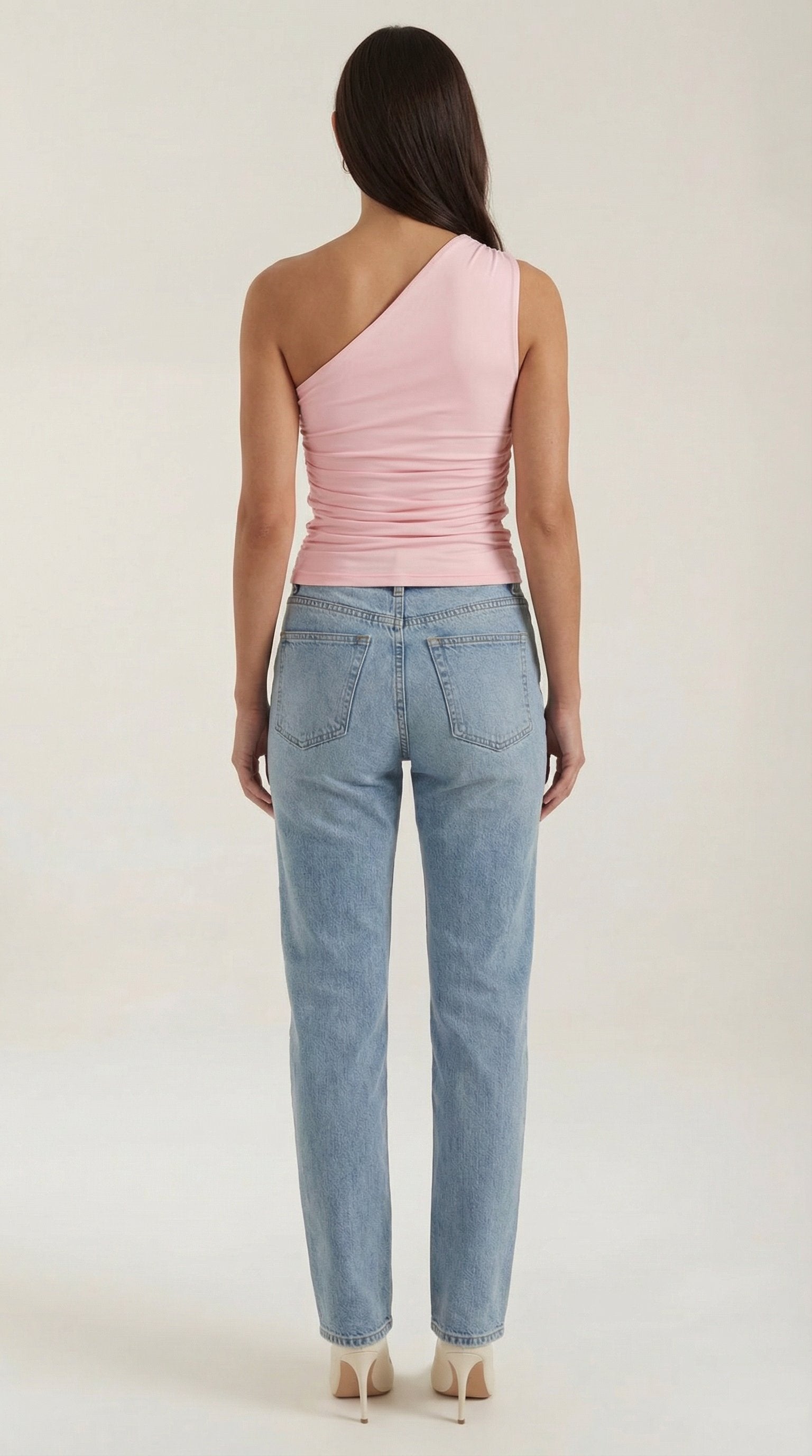 Damen One-Shoulder Top | Ärmellos View 24