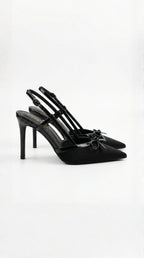 Damen Pumps Riemchen-Slingback | Satin