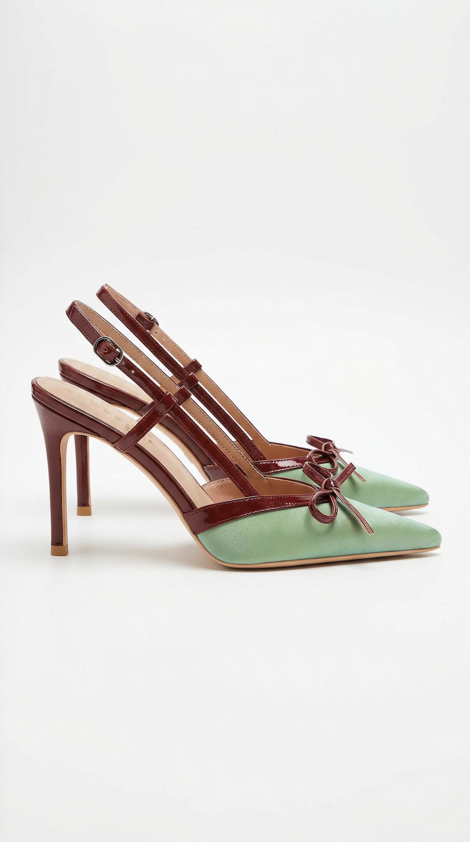 Damen Pumps Riemchen-Slingback | Satin Side