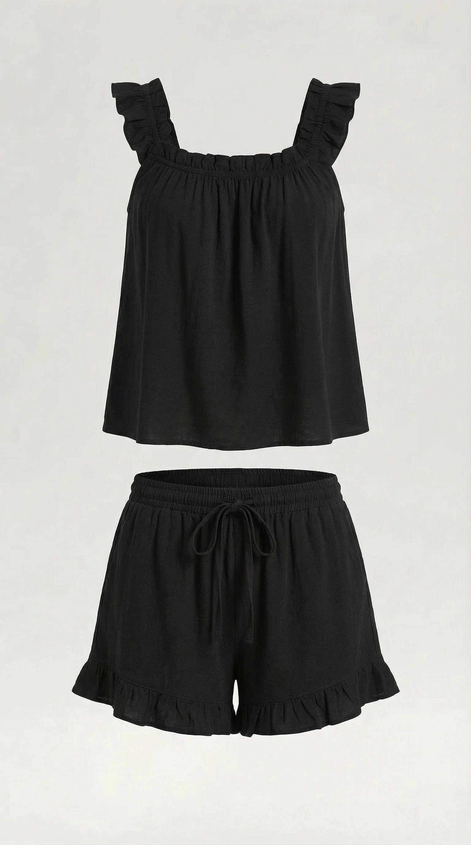 Damen Rüschenträger Schlafanzug-Set | Zweiteiler Alternate