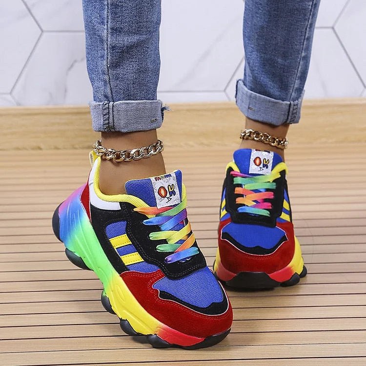 Damen Regenbogen Turnschuhe | Orthopädisch Hero