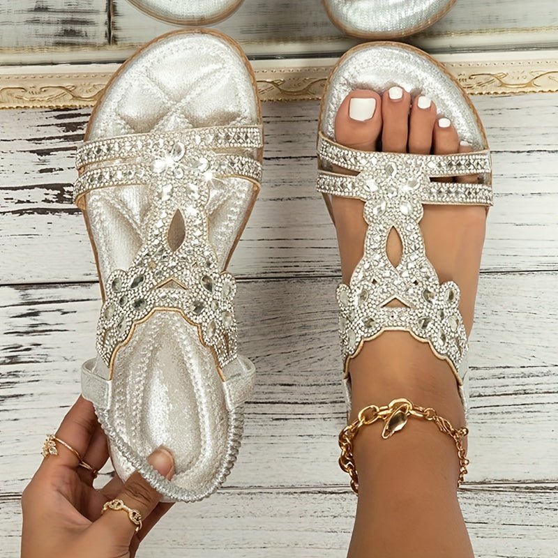 Damen Sandalen Strass-Verzierung | Orthopädisch Back