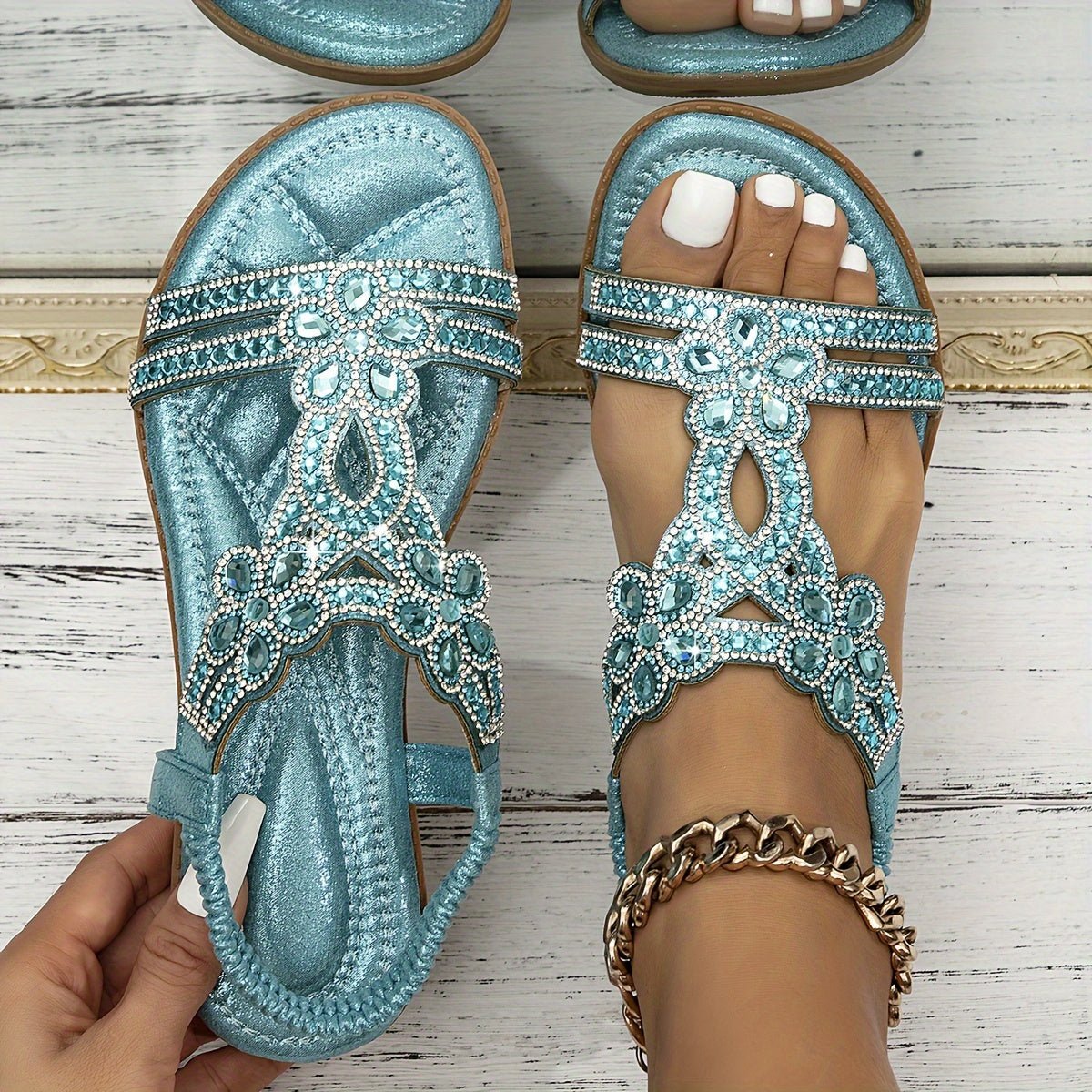 Damen Sandalen Strass-Verzierung | Orthopädisch Hero