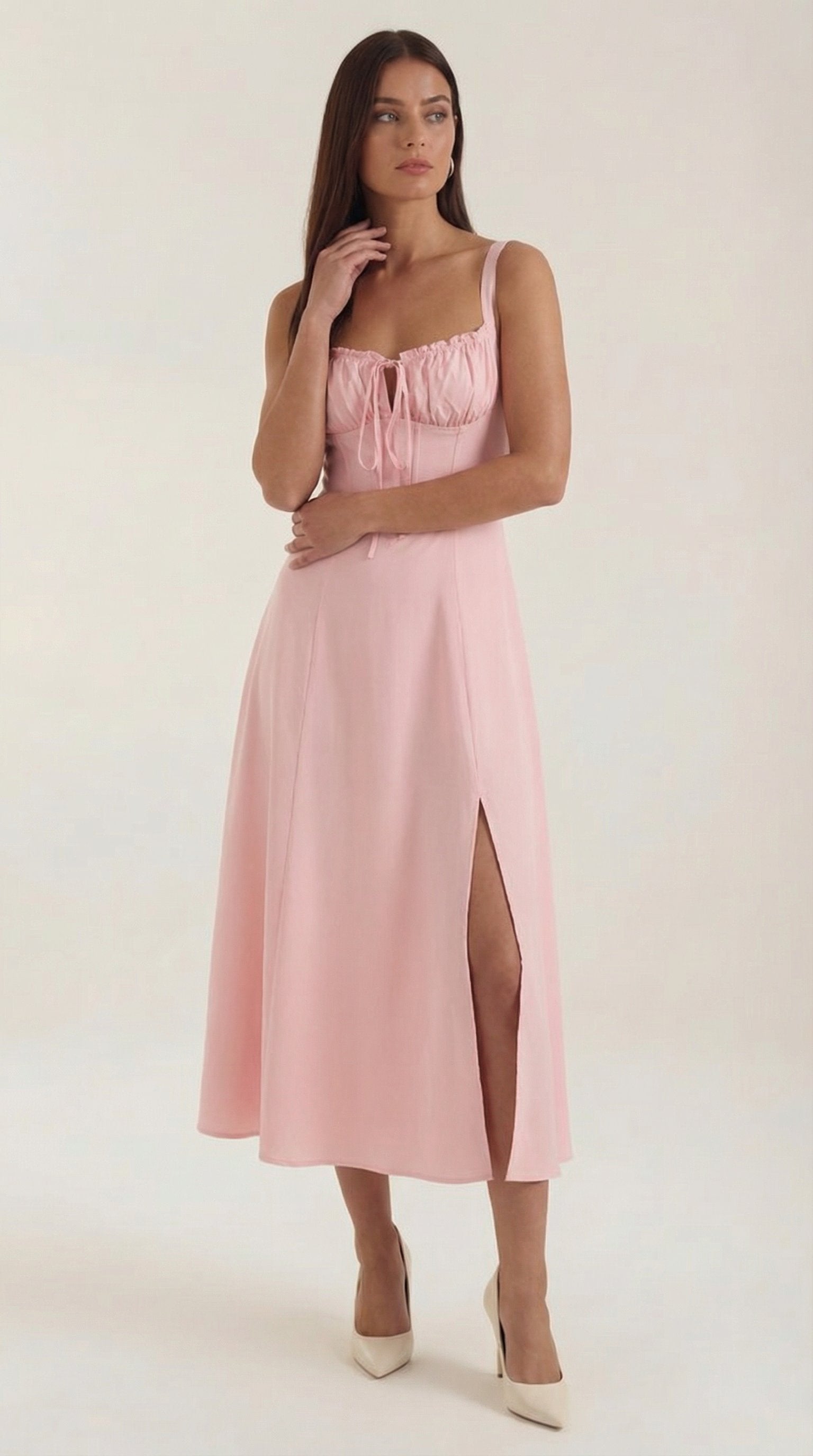 Damen Schnür Midikleid | Ausgestellt View 21