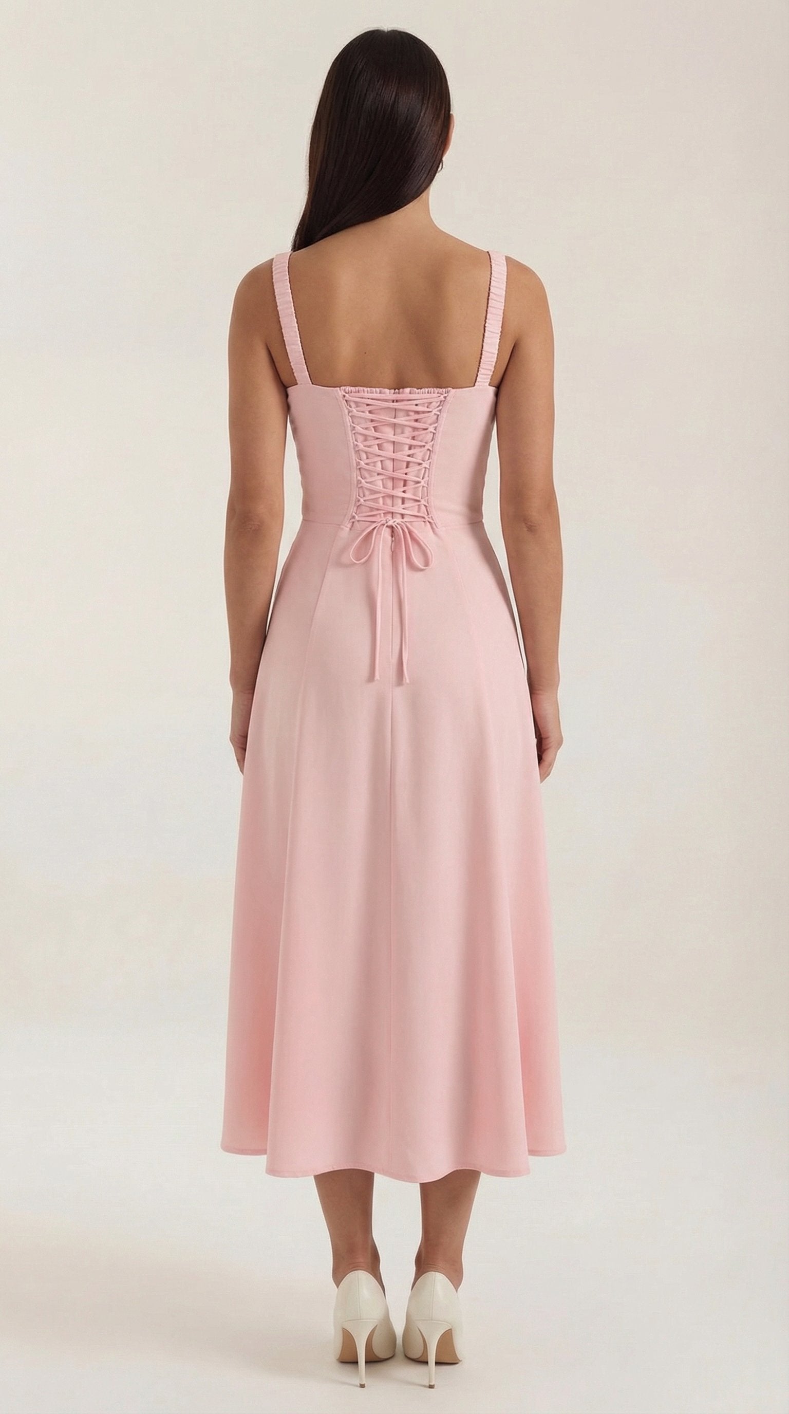 Damen Schnür Midikleid | Ausgestellt View 24