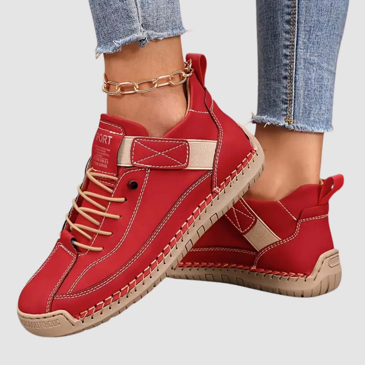 Damen Sneaker Handgenäht | Ergonomisch Front