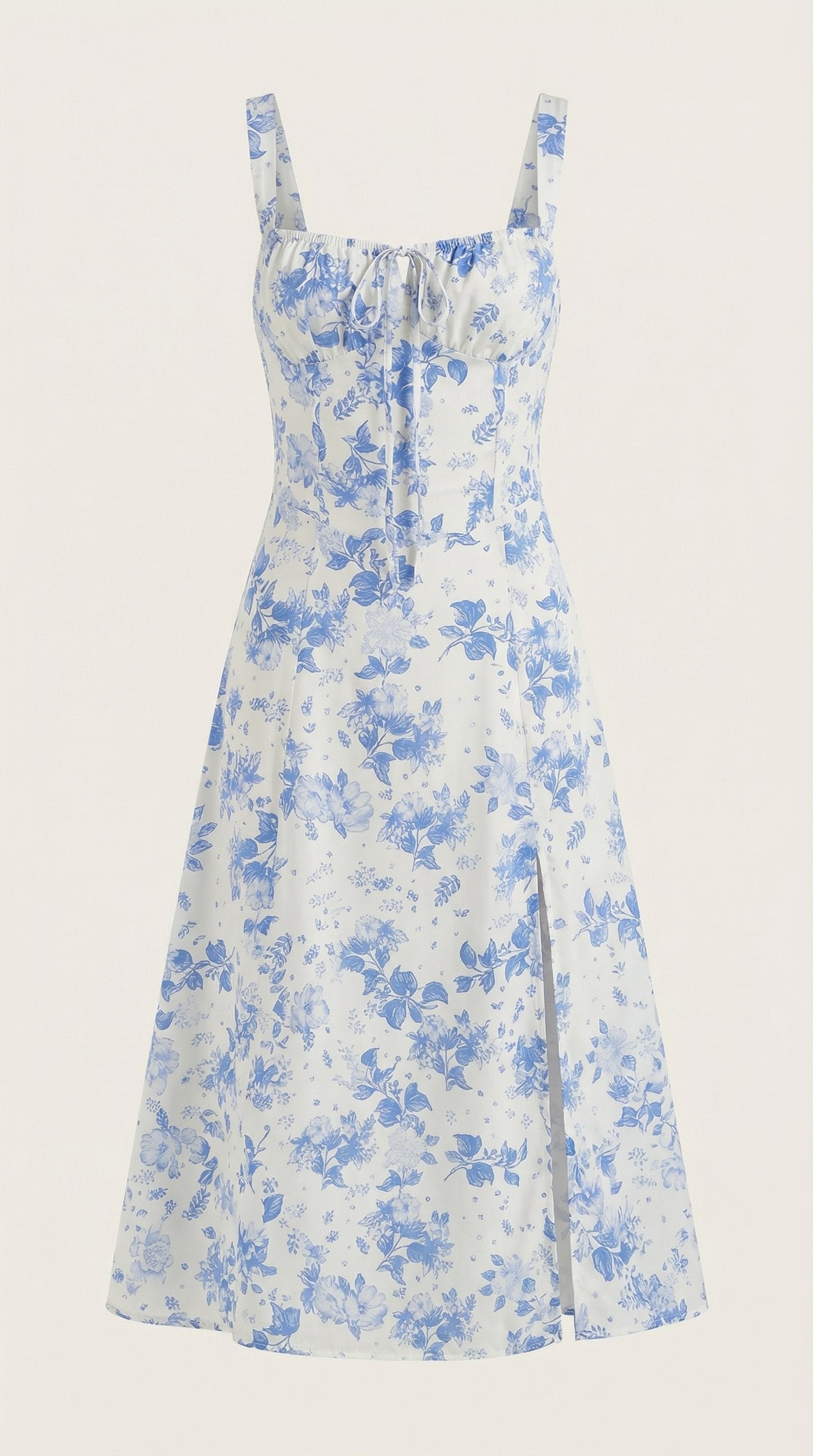 Damen Sommerkleid Seitenschlitz | Midi Back