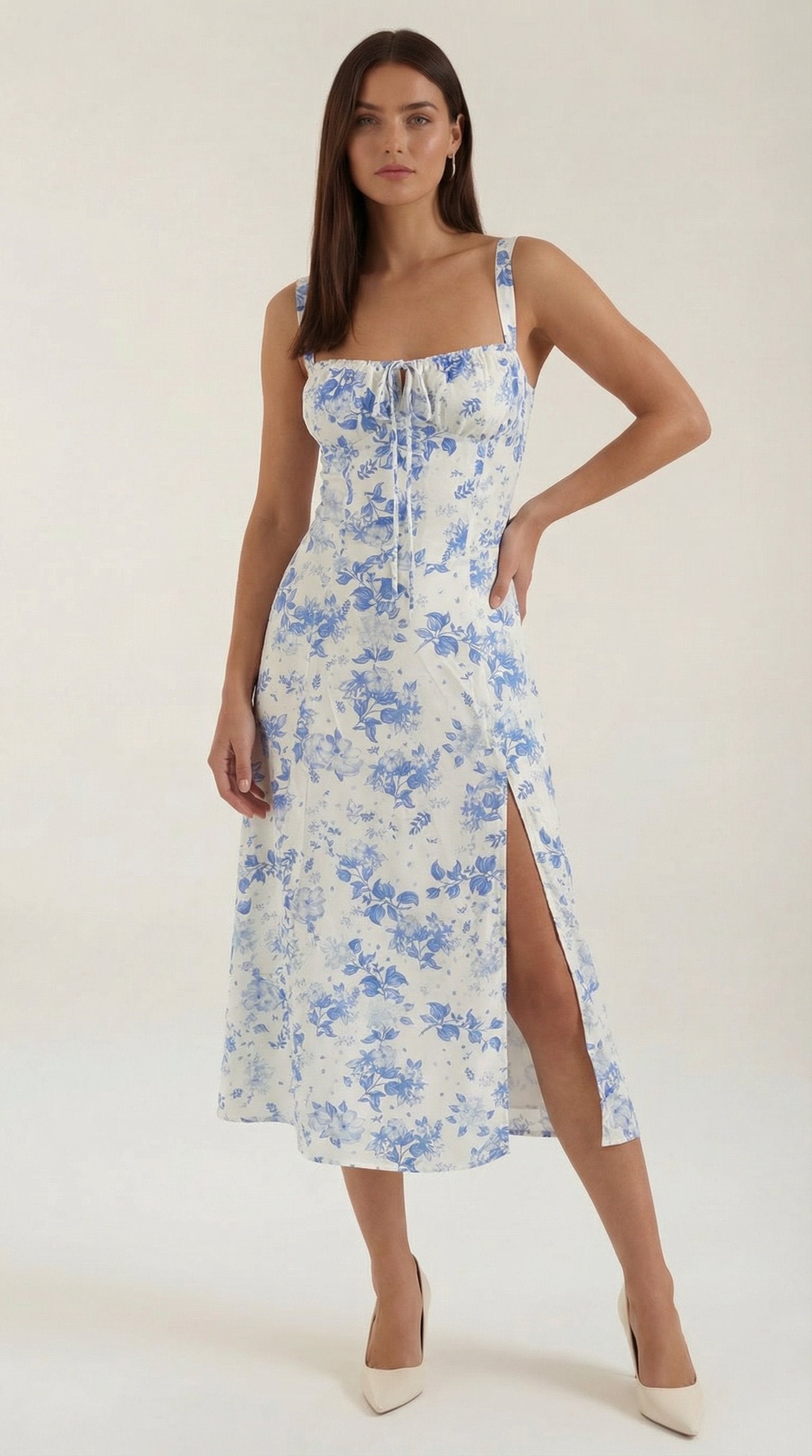 Damen Sommerkleid Seitenschlitz | Midi Hero