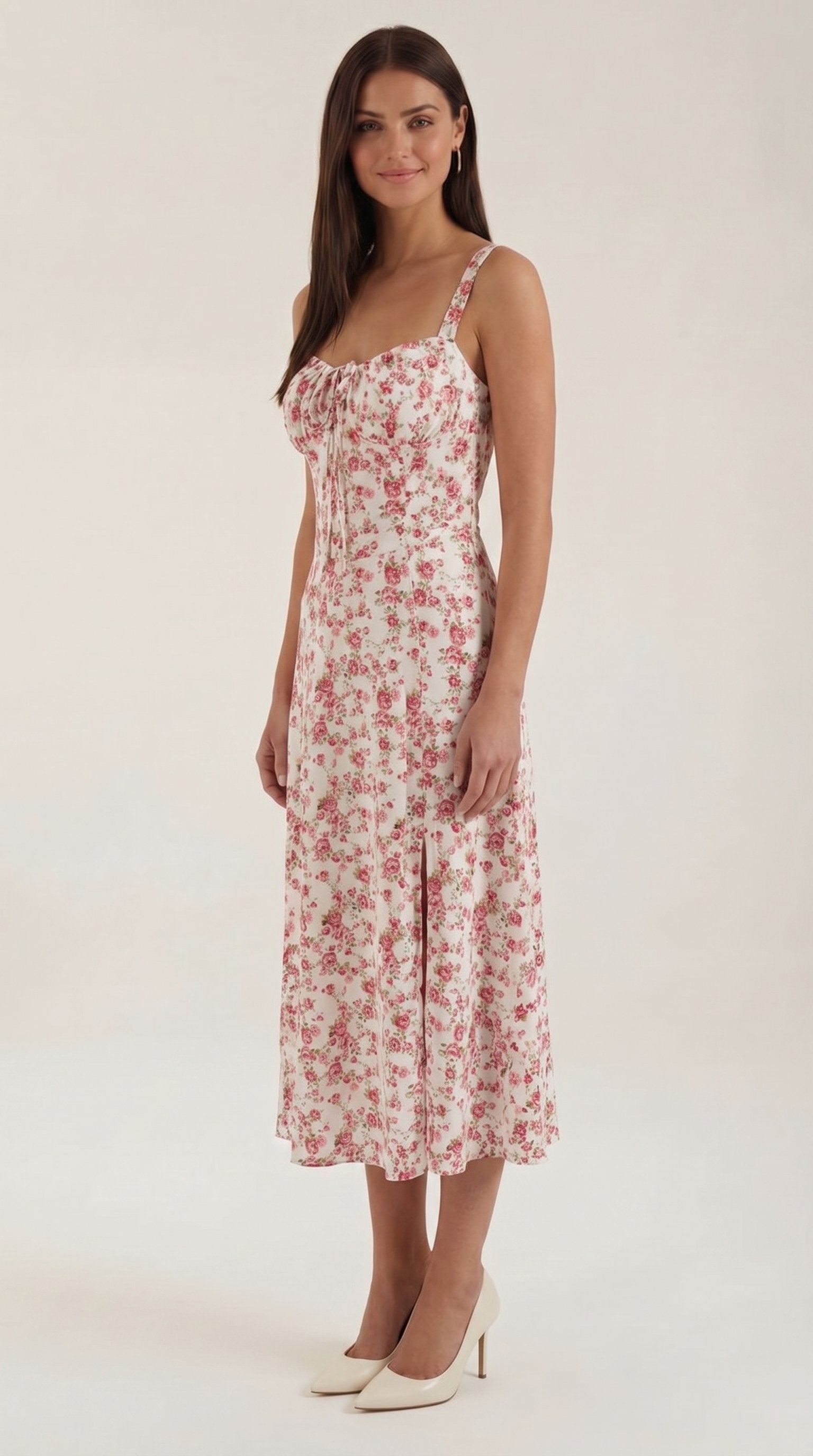 Damen Sommerkleid Seitenschlitz | Midi Lifestyle
