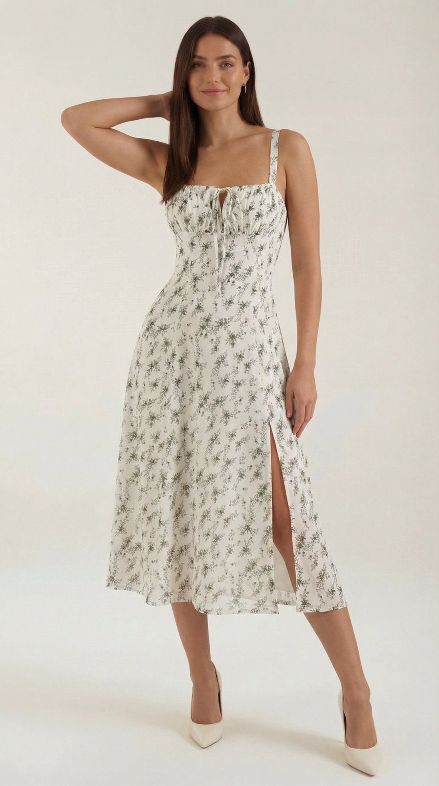 Damen Sommerkleid Seitenschlitz | Midi View 11
