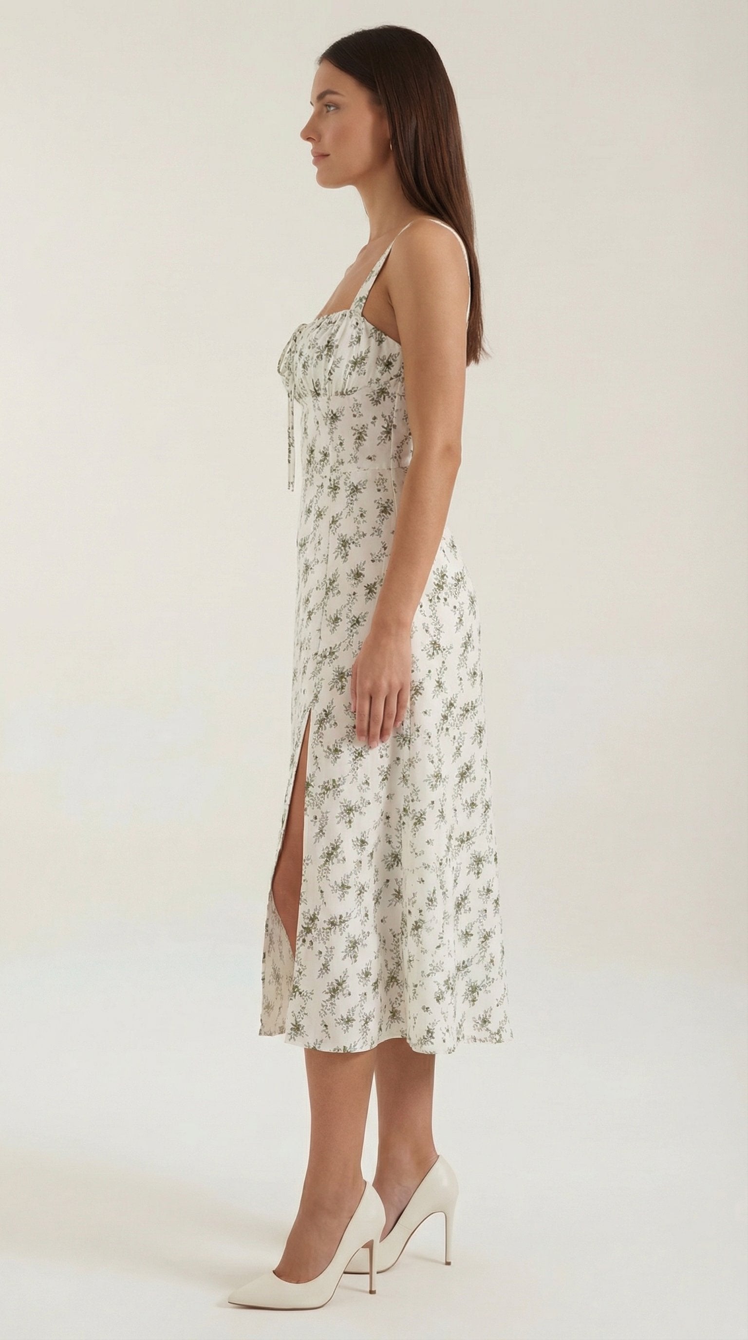 Damen Sommerkleid Seitenschlitz | Midi View 12