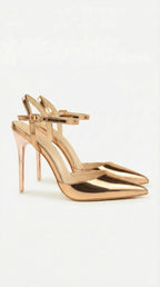 Damen Stiletto Pumps Roségold | Metallicfinish