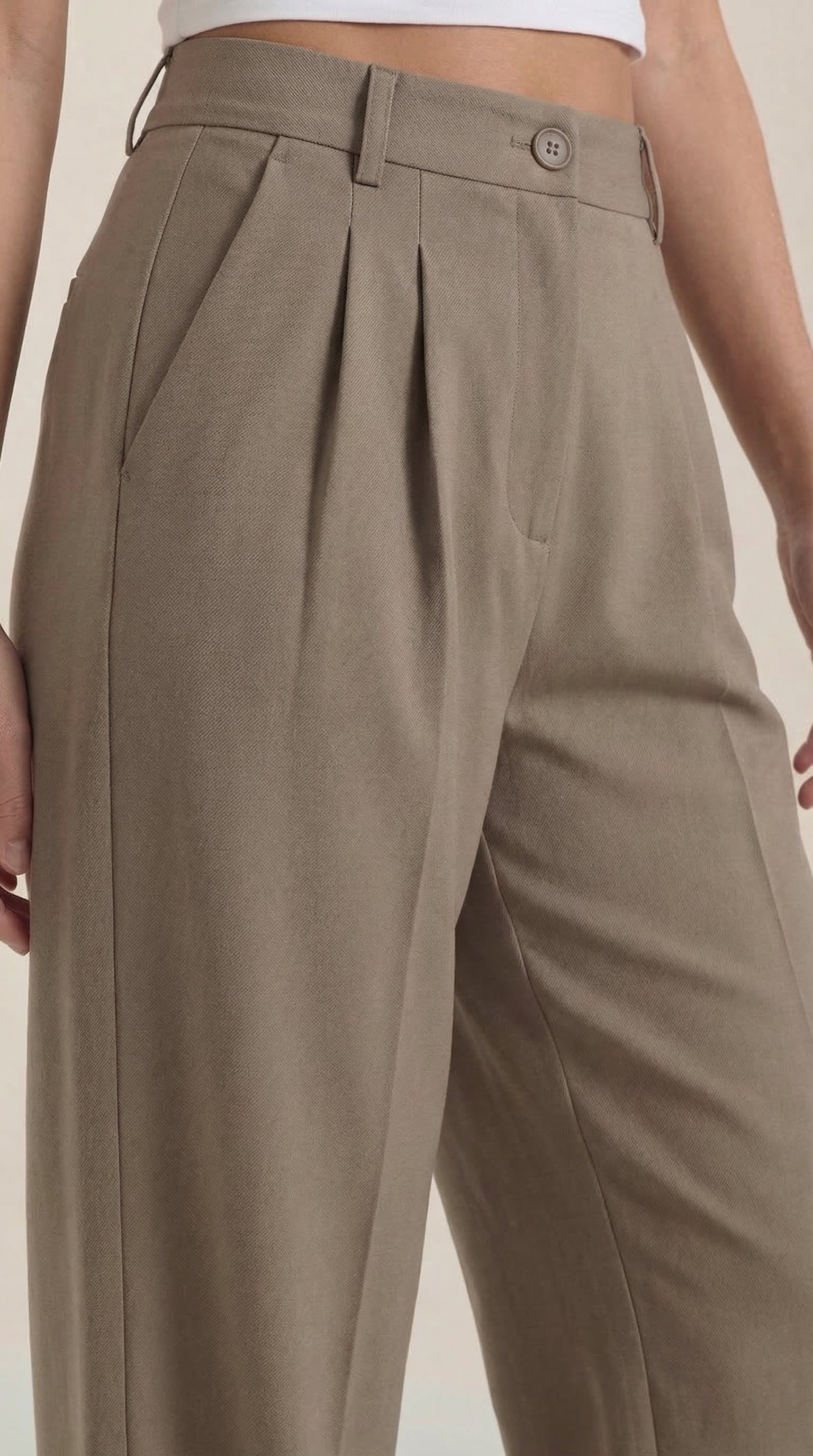 Damen Stoffhose weites Bein | Hoher Bund View 23
