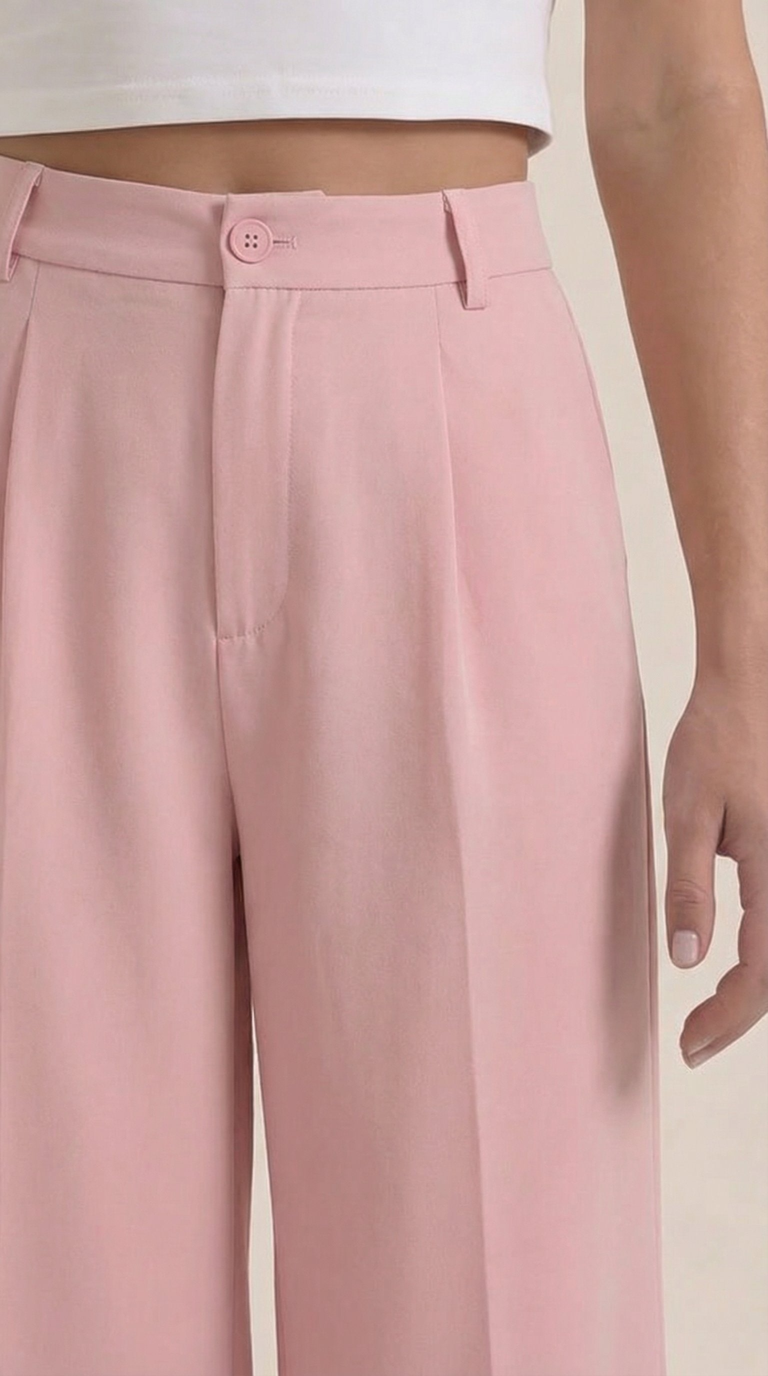 Damen Stoffhose weites Bein | Hoher Bund View 28
