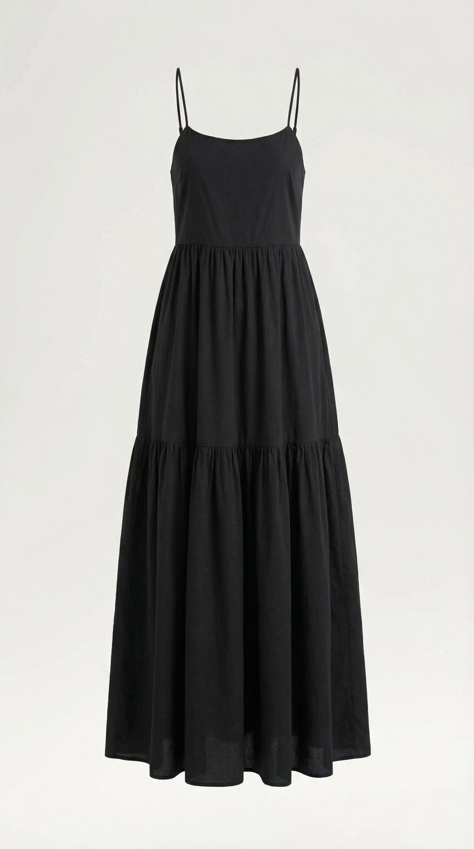 Damen Stufensaum Maxikleid | Rückenfrei Back