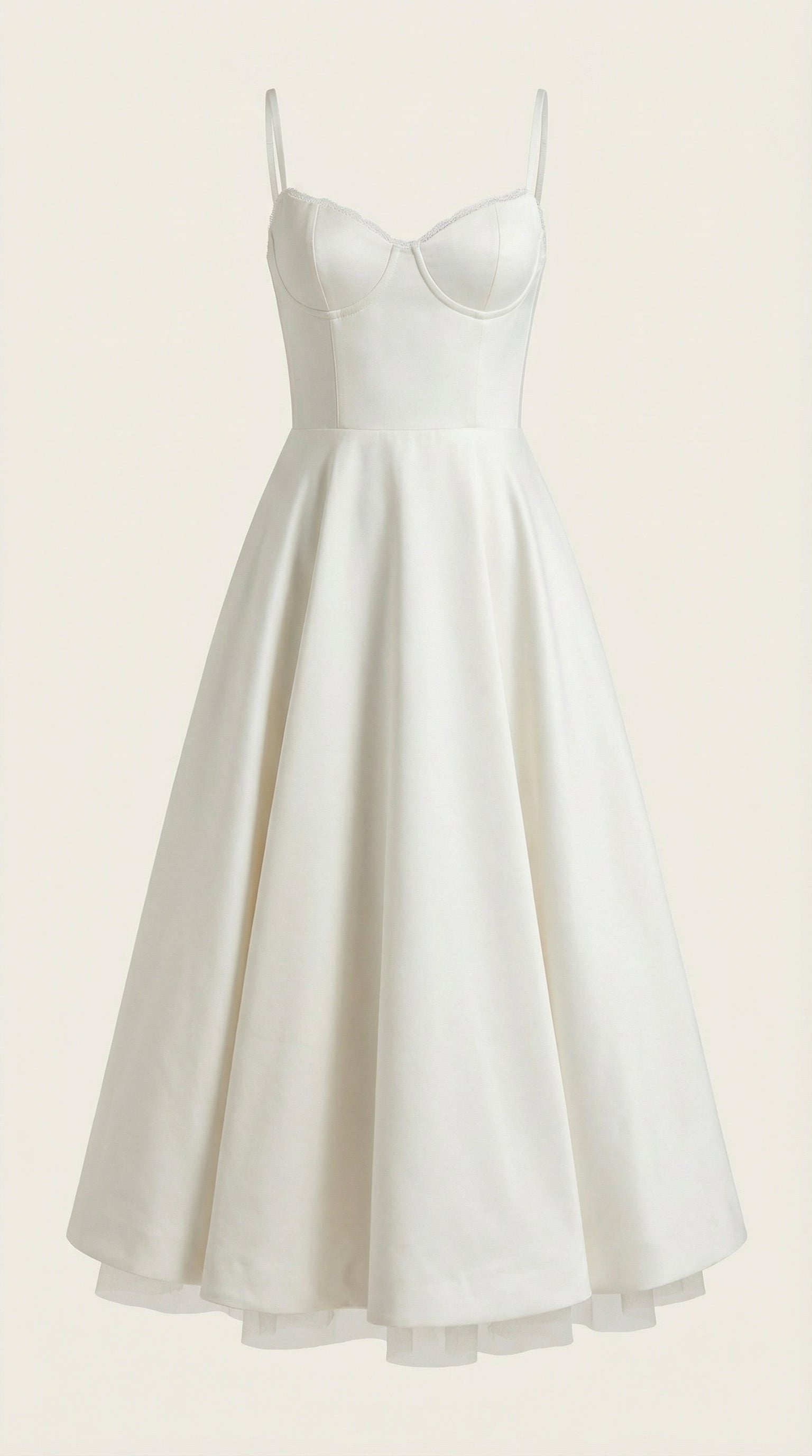 Damen Tüll Midikleid Korsett | Ausgestellt Back