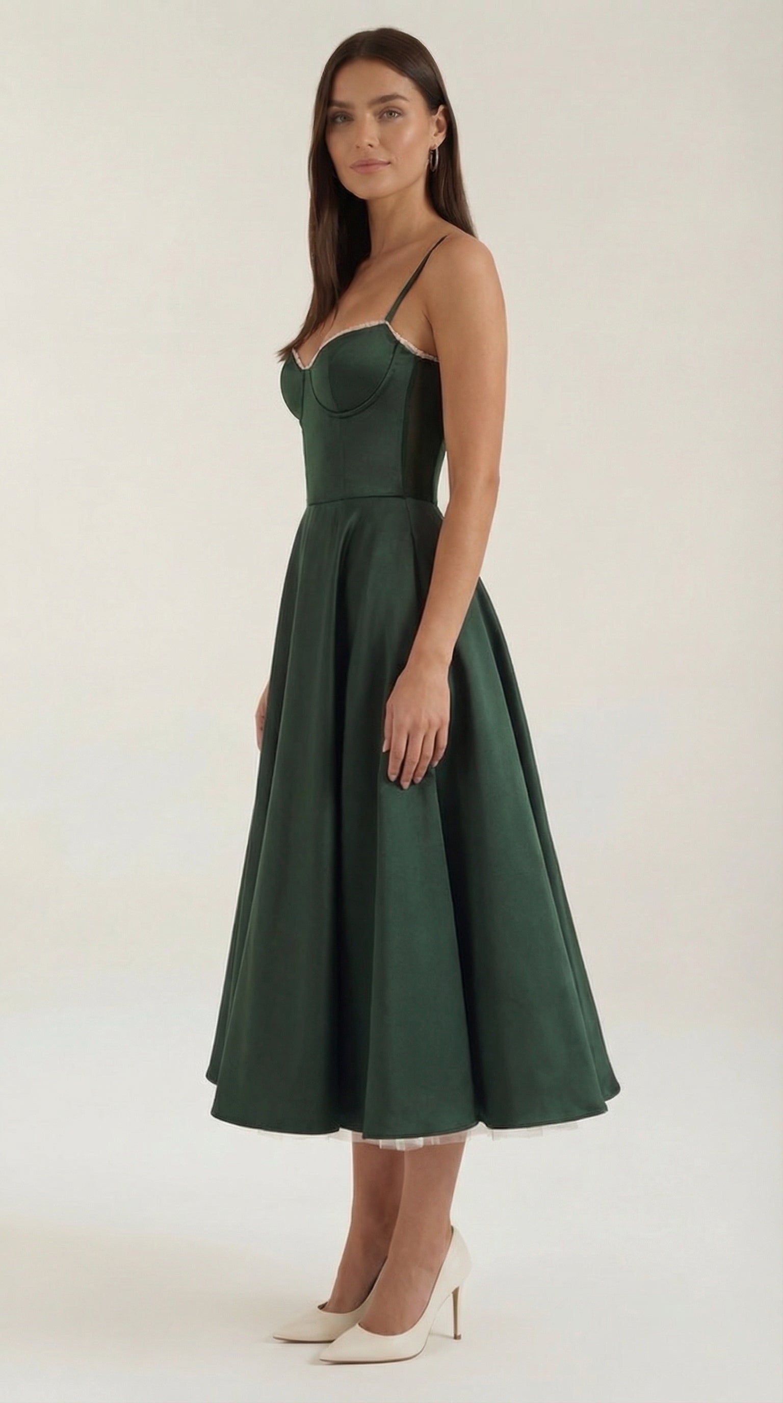 Damen Tüll Midikleid Korsett | Ausgestellt Lifestyle