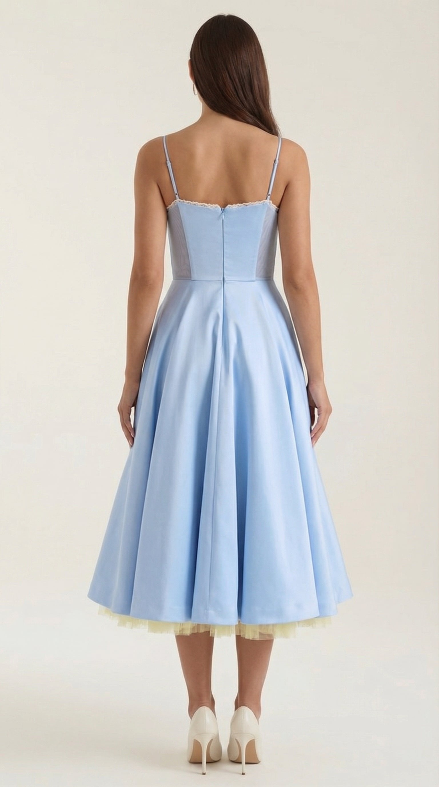 Damen Tüll Midikleid Korsett | Ausgestellt View 14