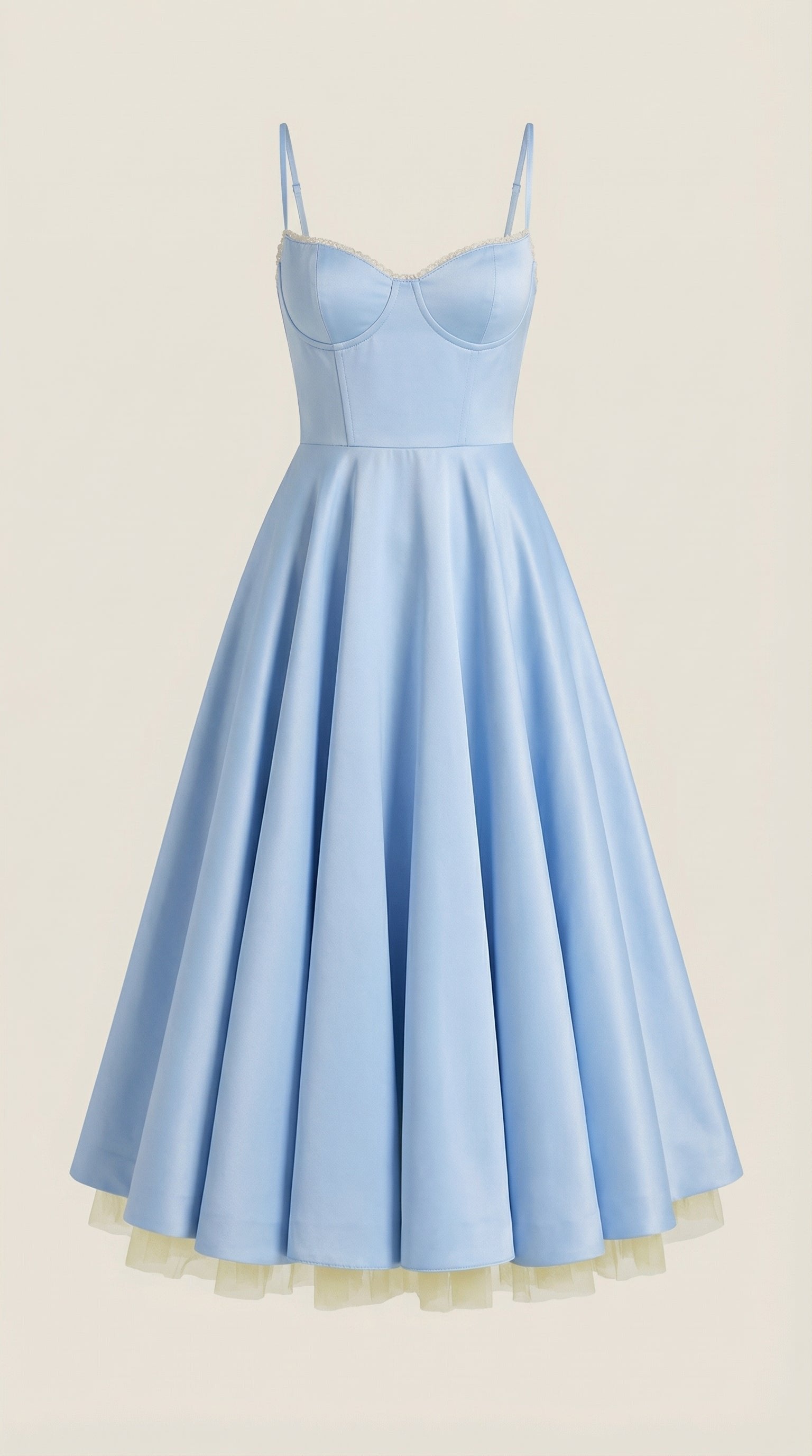 Damen Tüll Midikleid Korsett | Ausgestellt View 15