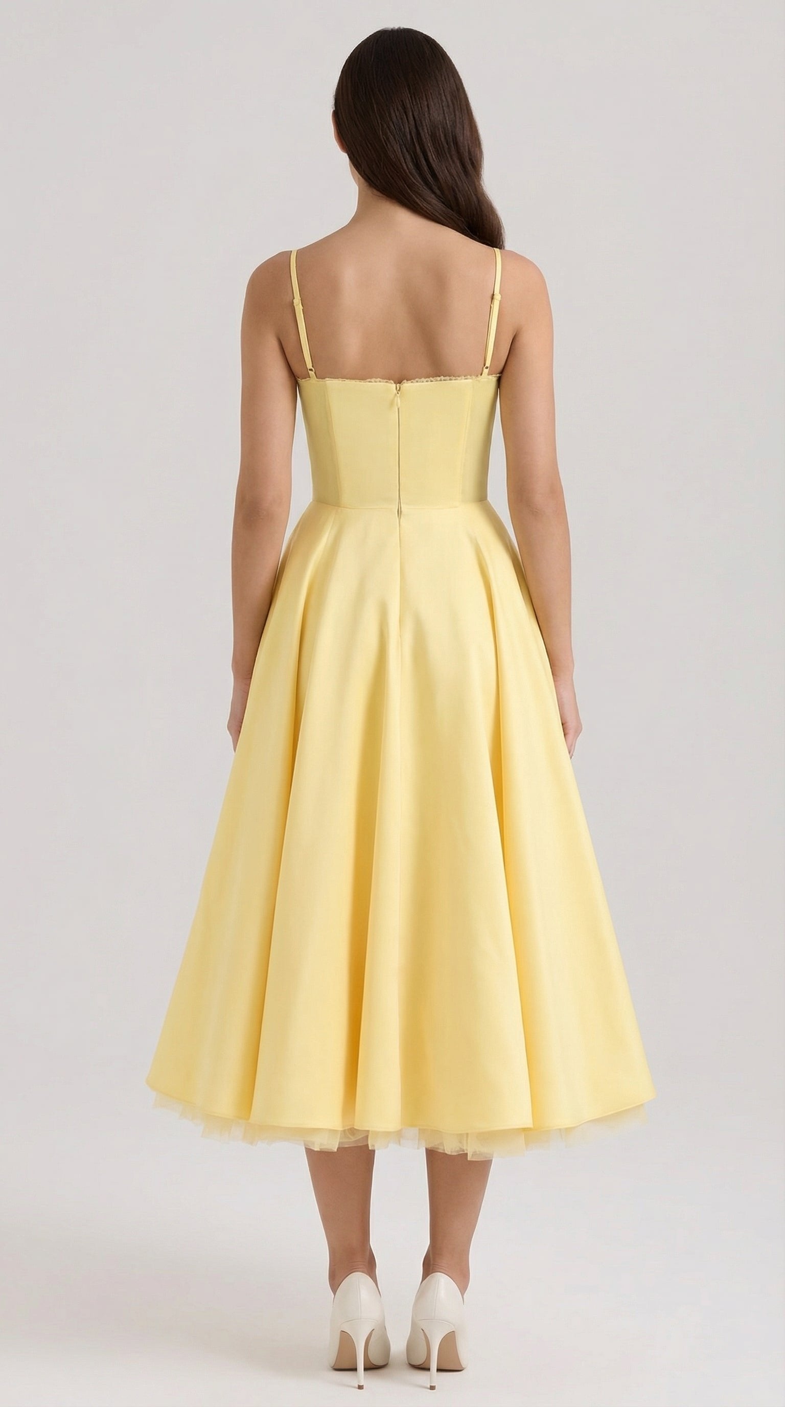 Damen Tüll Midikleid Korsett | Ausgestellt View 24