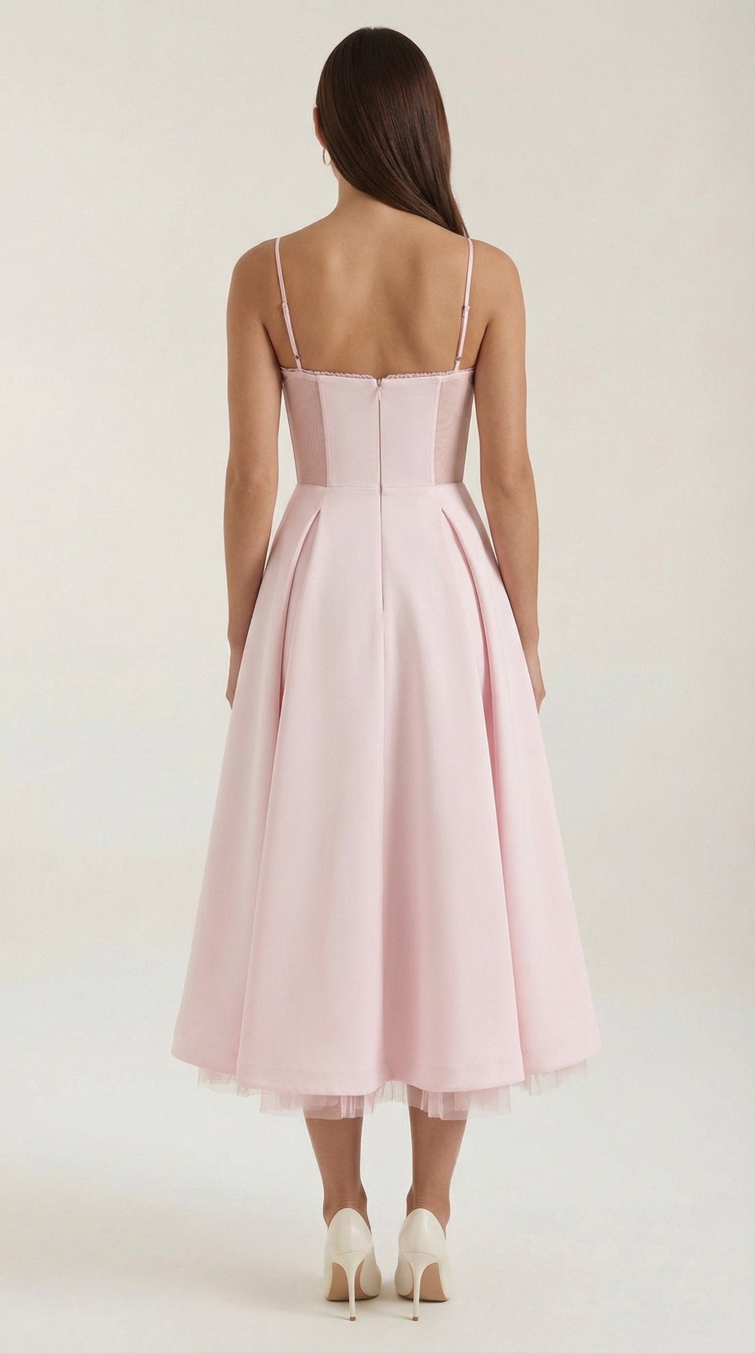 Damen Tüll Midikleid Korsett | Ausgestellt View 29
