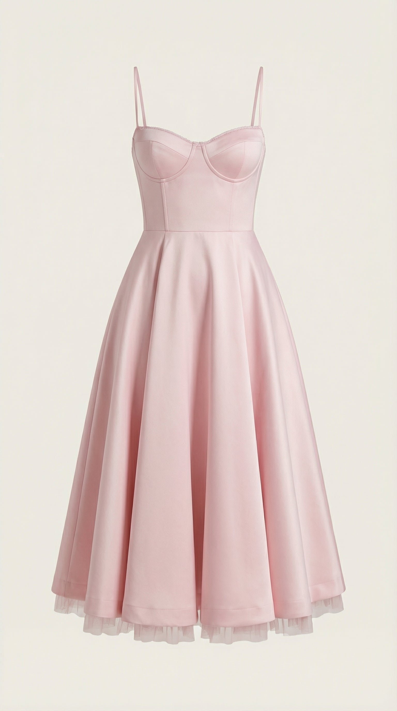 Damen Tüll Midikleid Korsett | Ausgestellt View 30