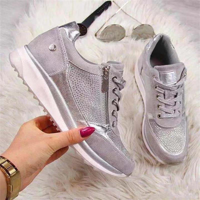 Damen Turnschuhe Strass-Verzierung | Orthopädisch Angle