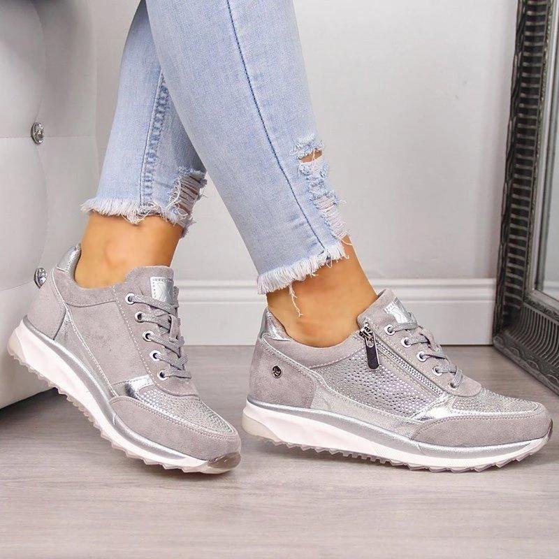 Damen Turnschuhe Strass-Verzierung | Orthopädisch Close Up
