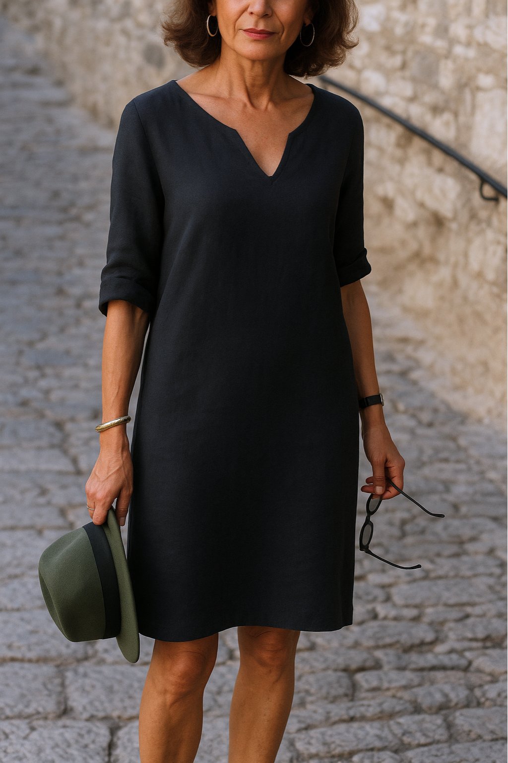 Damen V-Ausschnitt Kleid | Figurformend Hero
