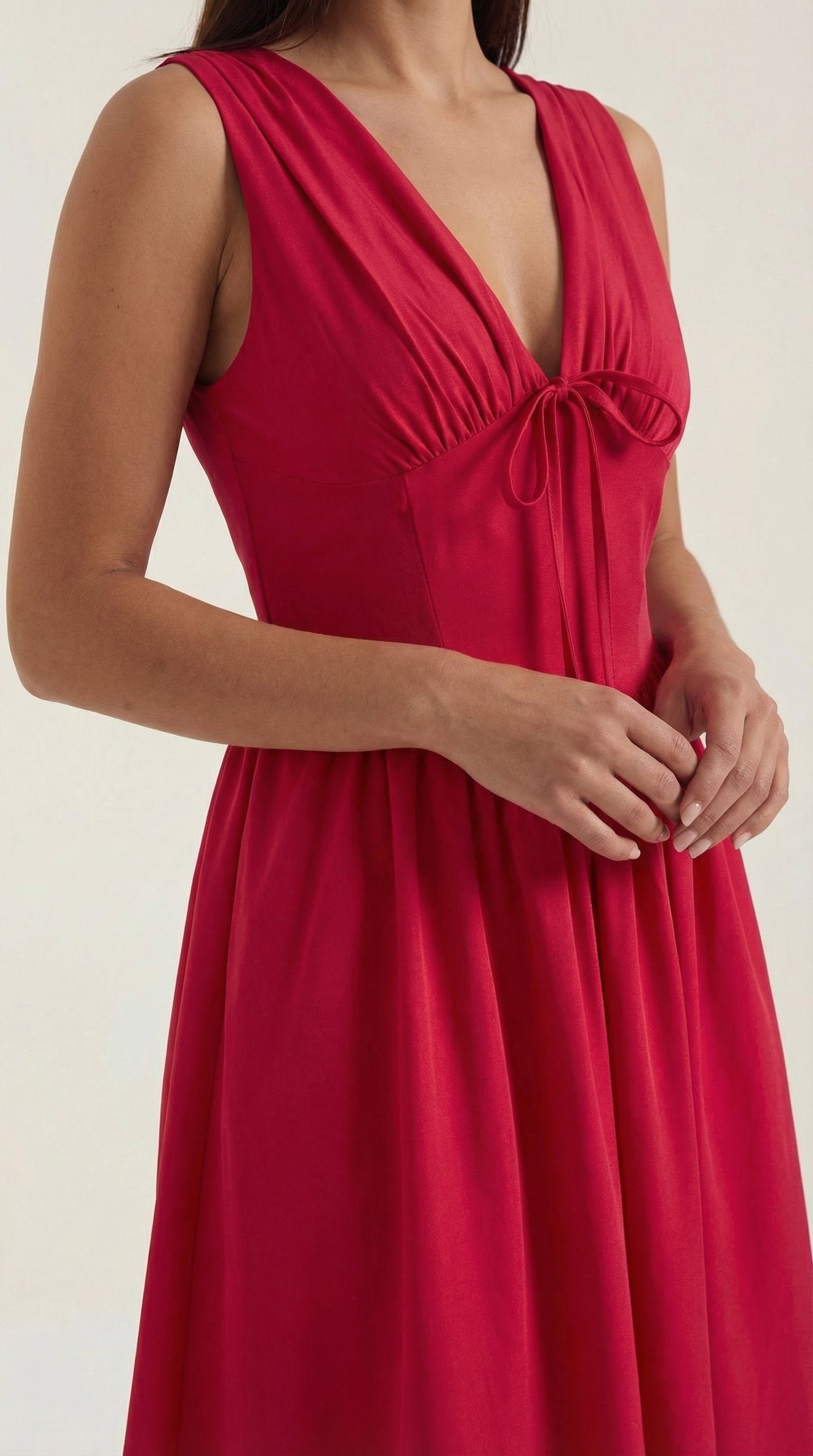 Damen V-Ausschnitt Sommerkleid | Midi View 13