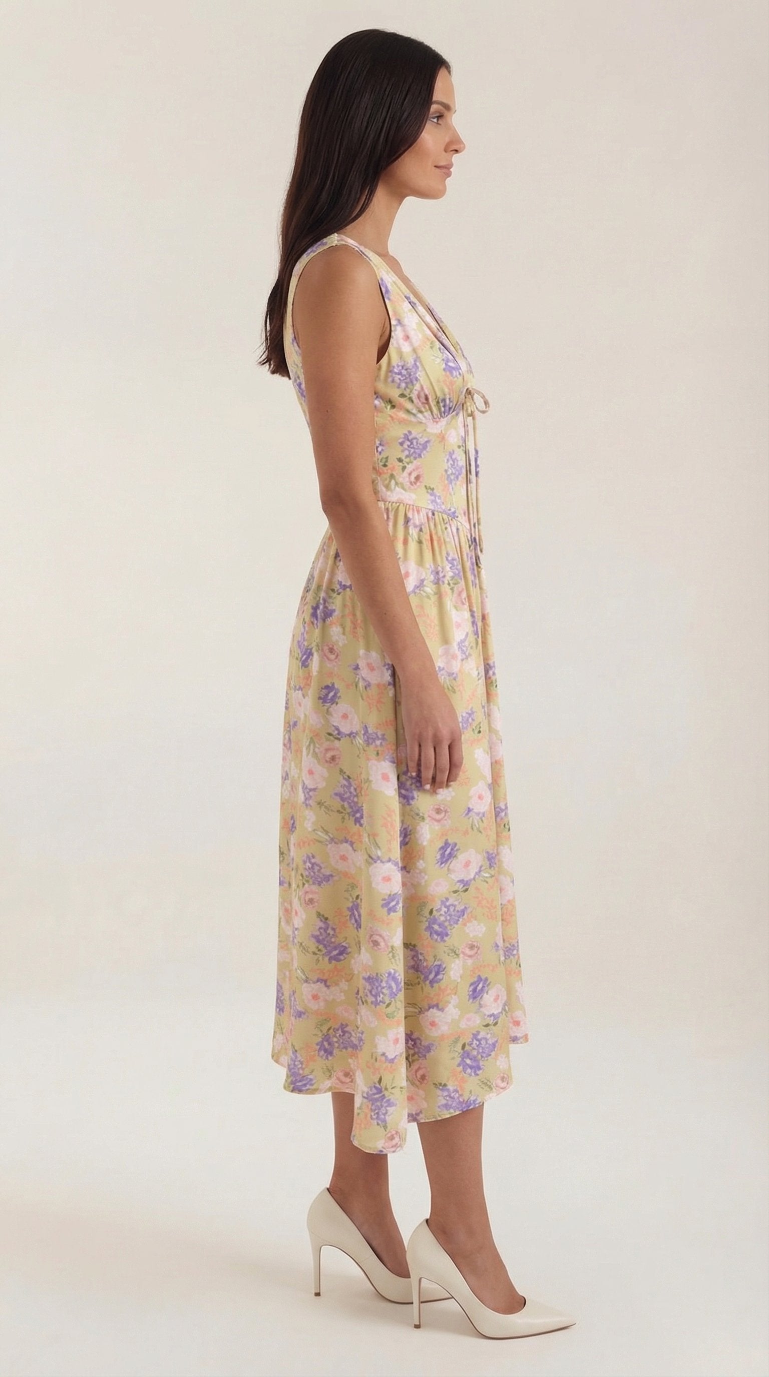 Damen V-Ausschnitt Sommerkleid | Midi View 22