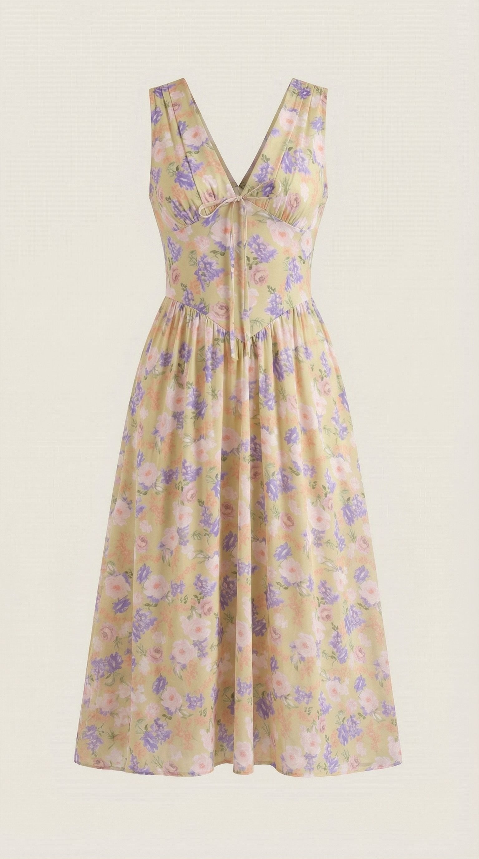 Damen V-Ausschnitt Sommerkleid | Midi View 25