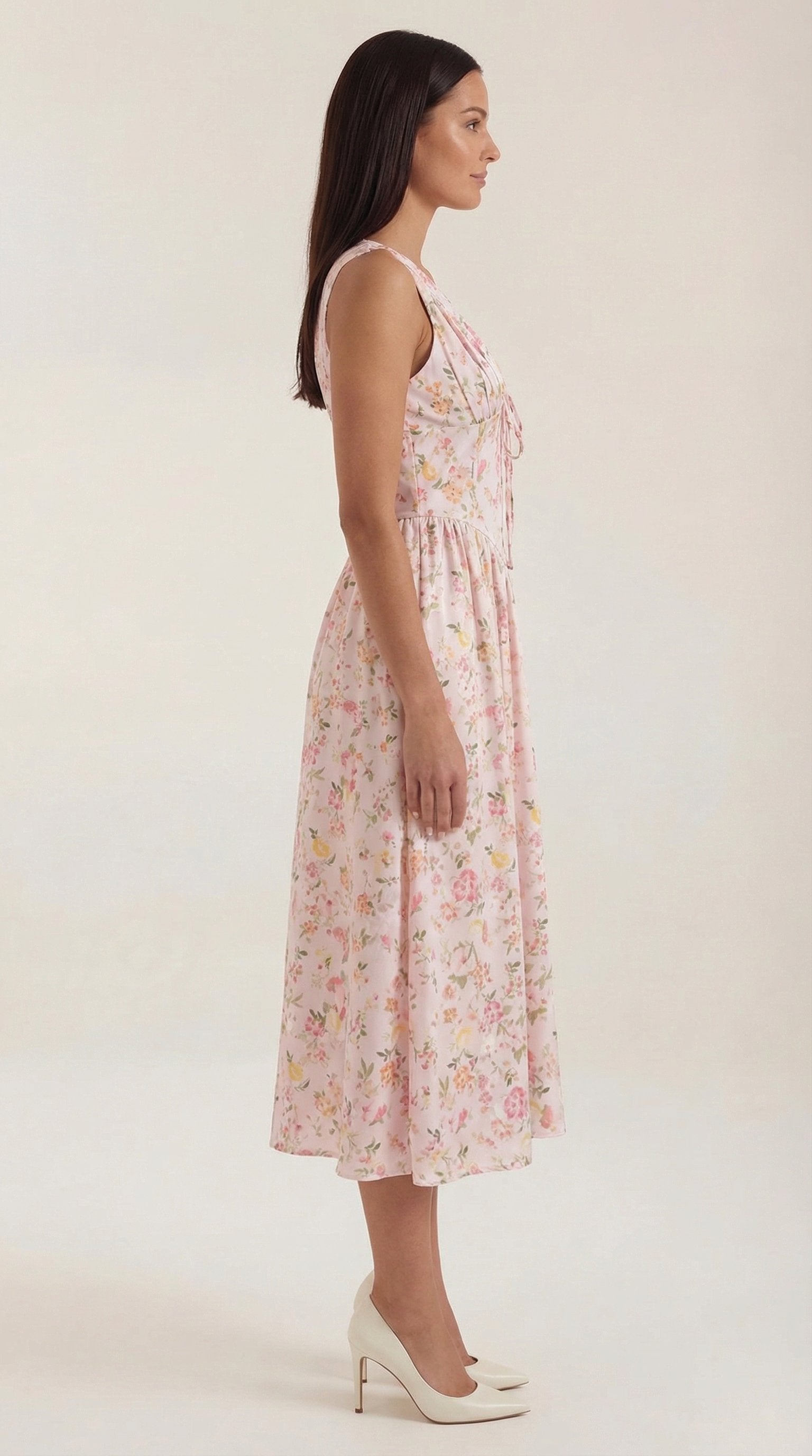 Damen V-Ausschnitt Sommerkleid | Midi View 42
