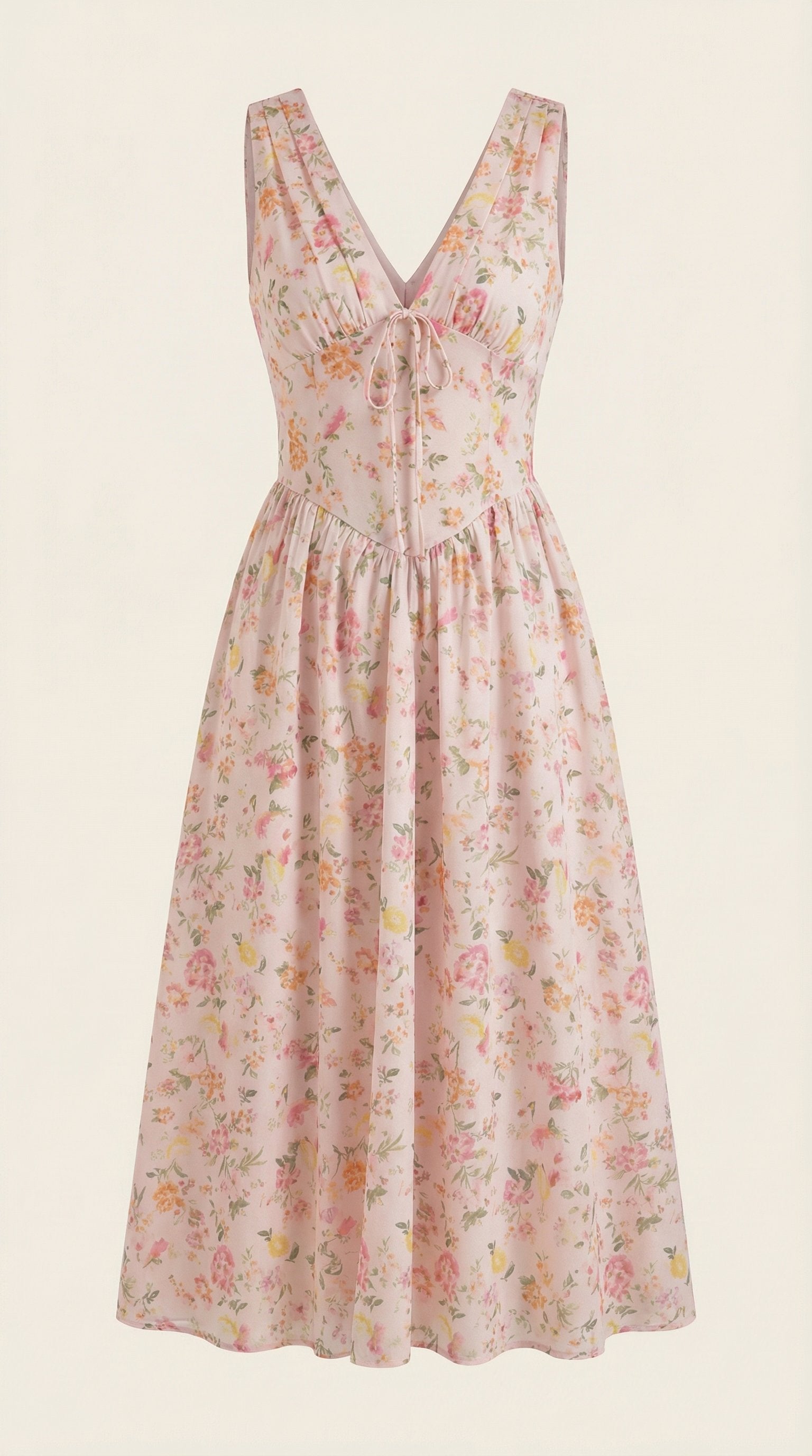 Damen V-Ausschnitt Sommerkleid | Midi View 45