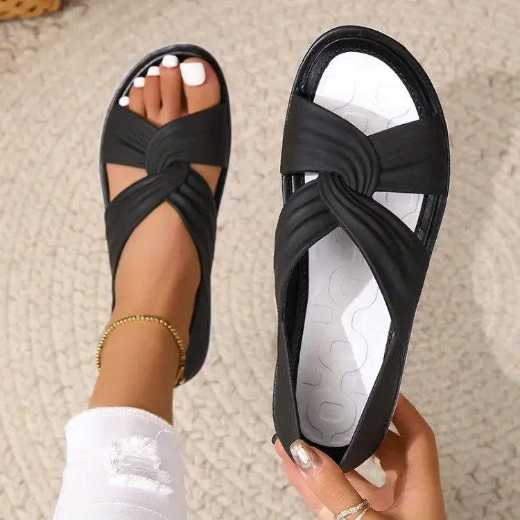 Damen Zehensandalen Gedrehte Riemen | Orthopädisch Close Up