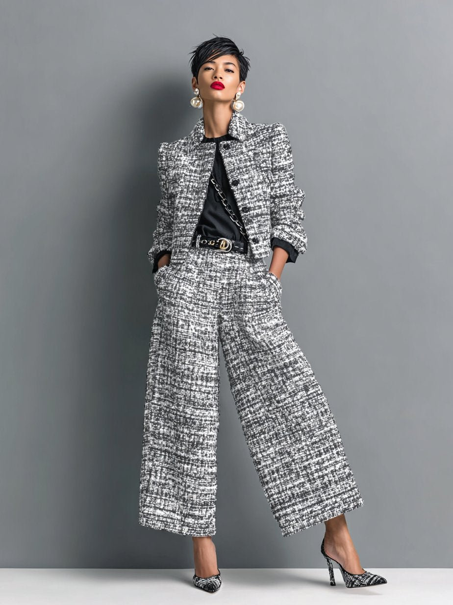 Damen Zweiteiliges Set | Weite Hose Front