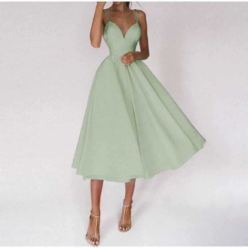 Damen Elegante Cocktail Midi Kleid – Ansicht 8