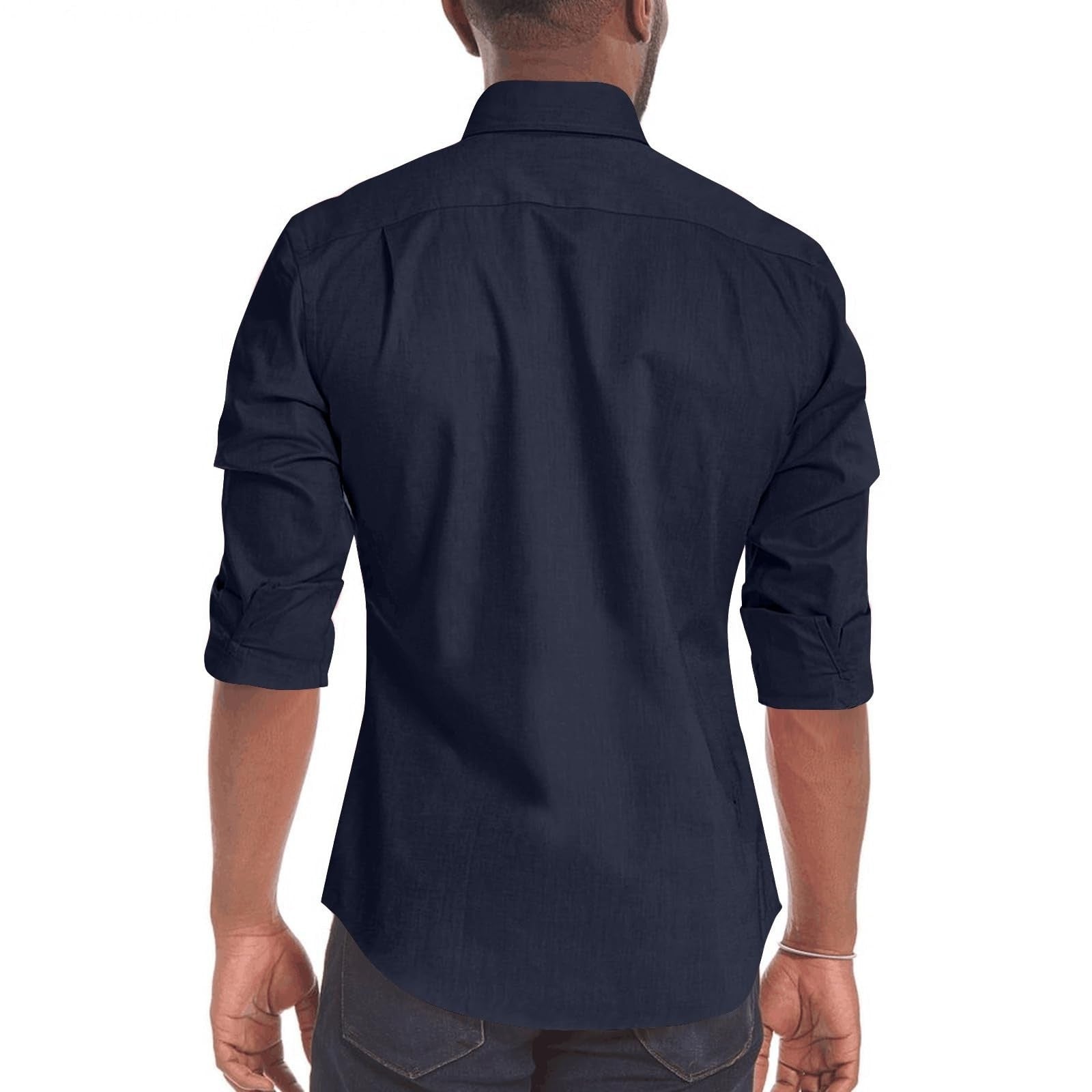 Hemd mit Reissverschluss langarm Slim Fit – Ansicht 8