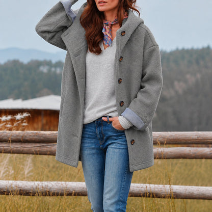 Emilia - Eleganter Slim Fit Mantel für Damen Back