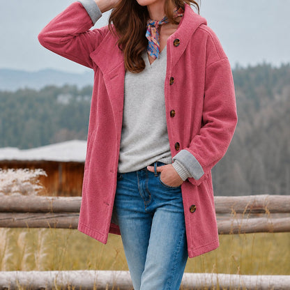 Emilia - Eleganter Slim Fit Mantel für Damen Front